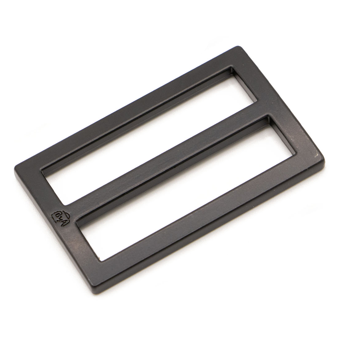 Hardware: Widemouth Rectangular Slider 1 1/2" Slider (2) - Black Metal