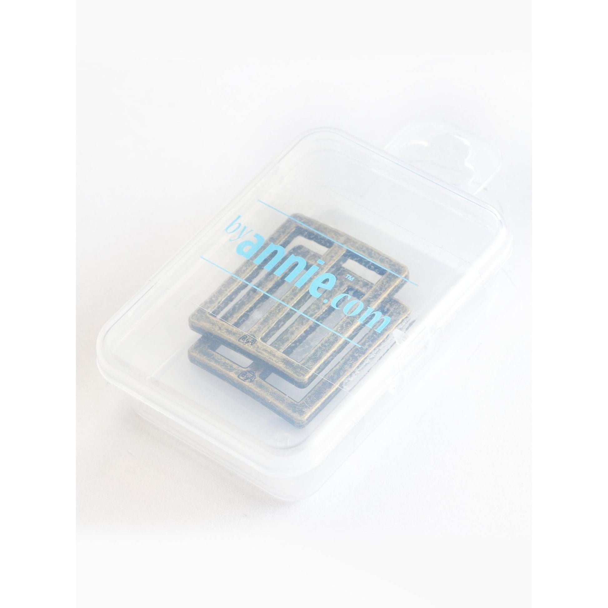 Hardware: Widemouth Rectangular Slider 1" Slider (2) -Antique Brass Finish