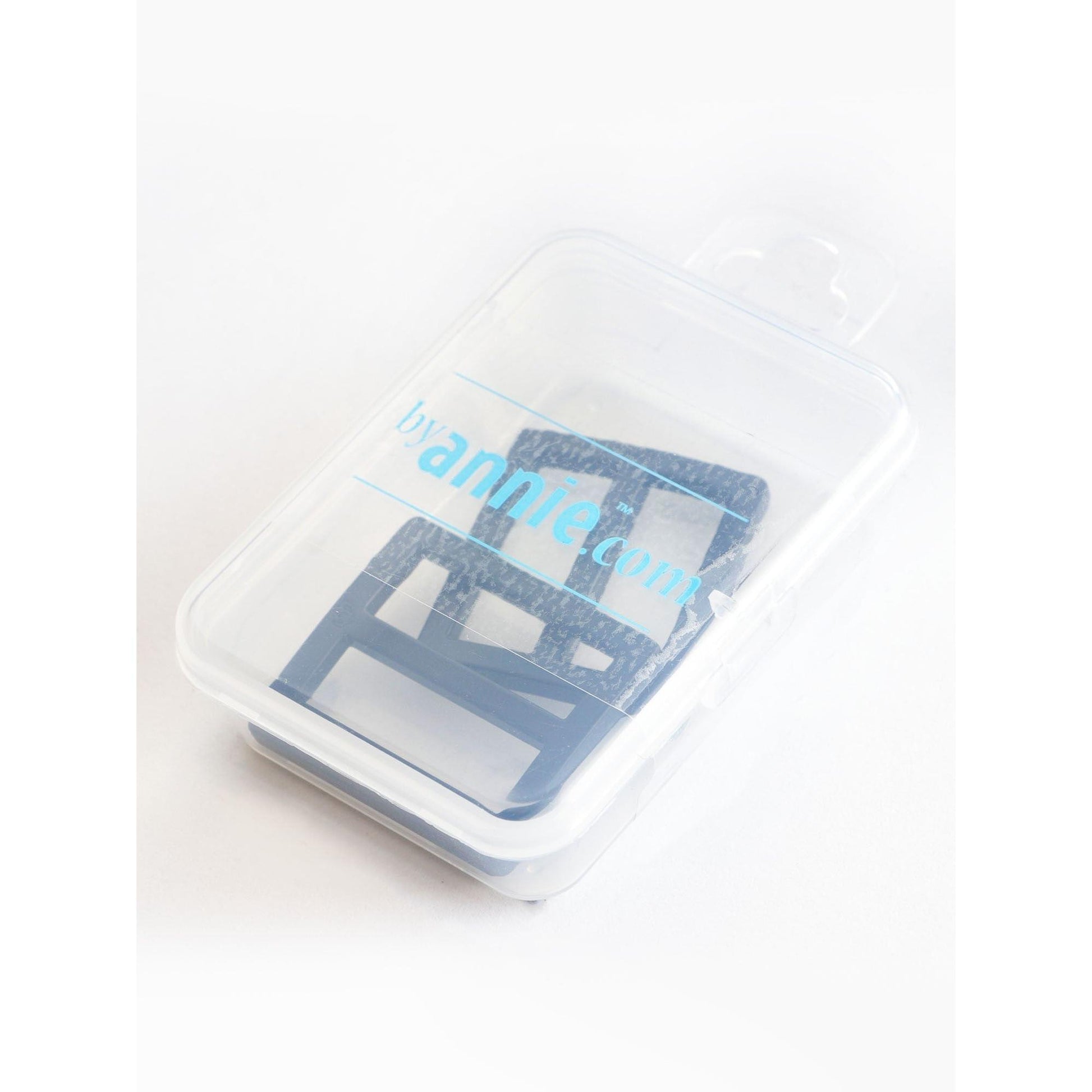 Hardware: Widemouth Rectangular Slider 1" Slider (2) - Black Metal