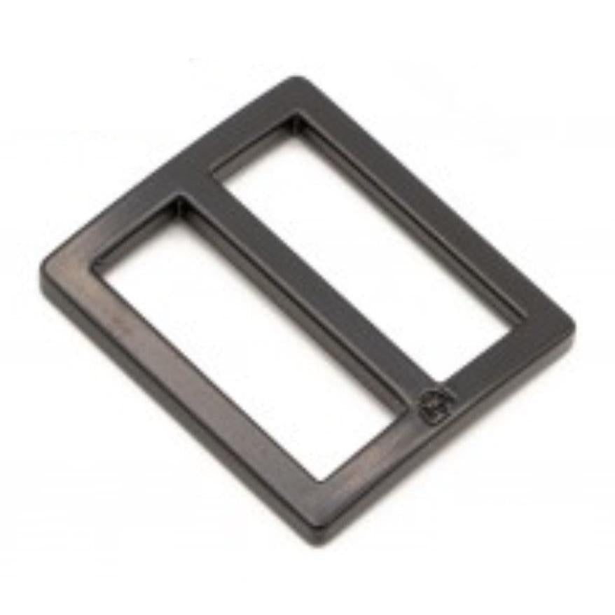 Hardware: Widemouth Rectangular Slider 1" Slider (2) - Black Metal