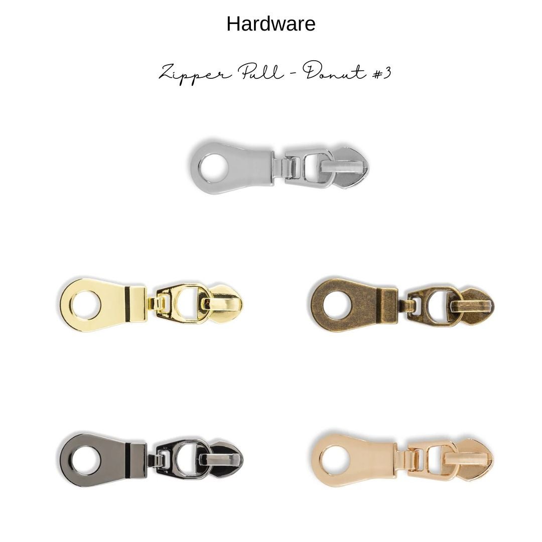Hardware: Zipper Pull - Donut #3 | Multiple Finishes