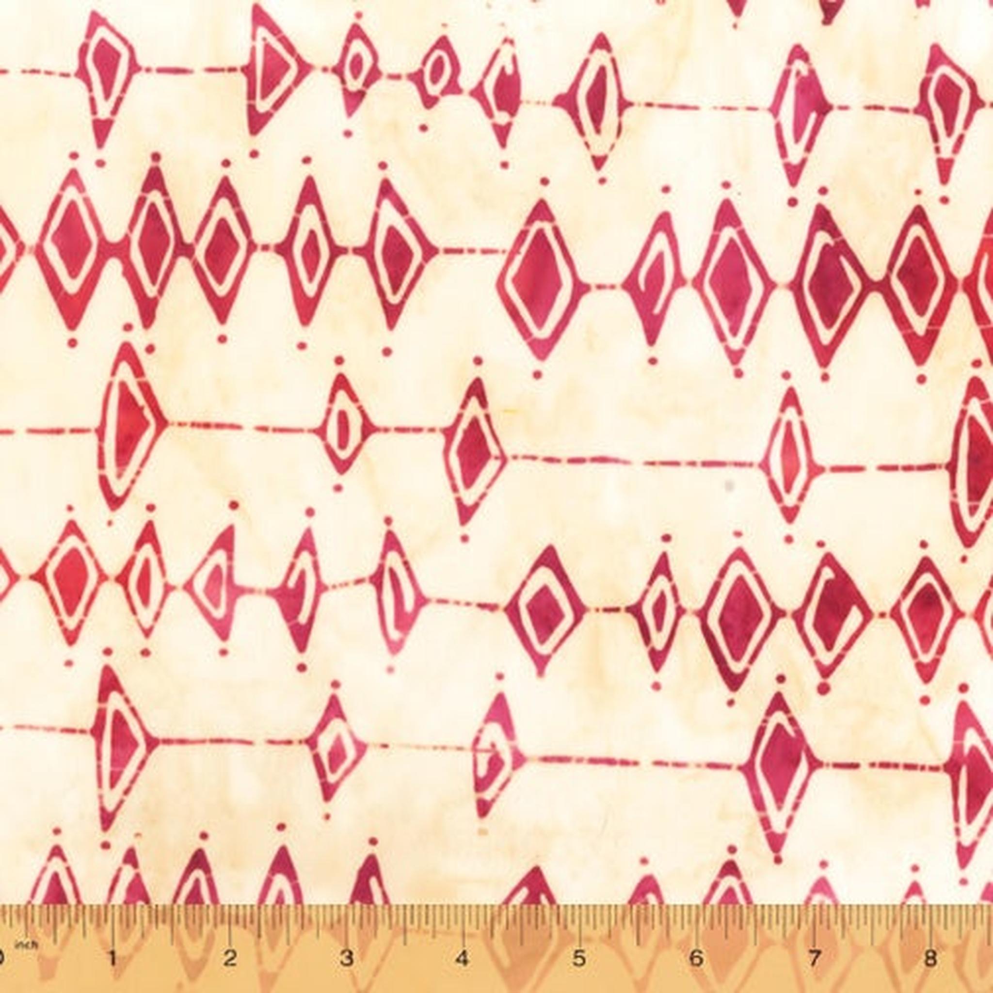 Here-There by Marcia Derse - Argyle - Ruby