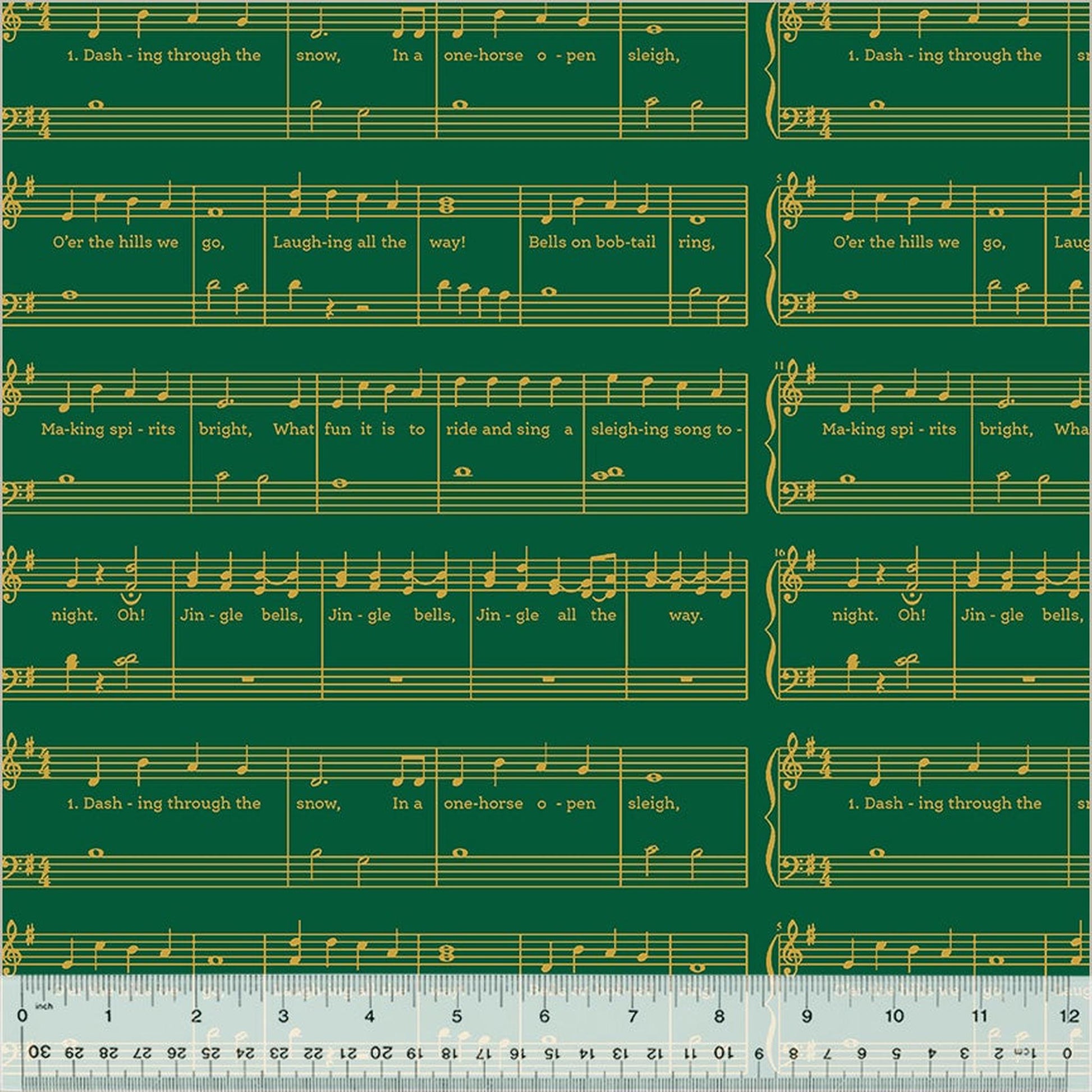 Holiday Twinkle by Whistler Studios Jingle Bells: Green/Gold