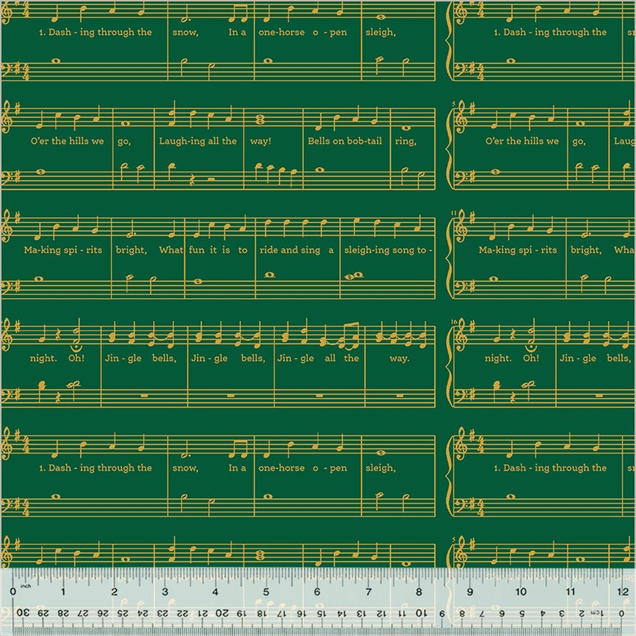 Holiday Twinkle by Whistler Studios Jingle Bells: Green/Gold