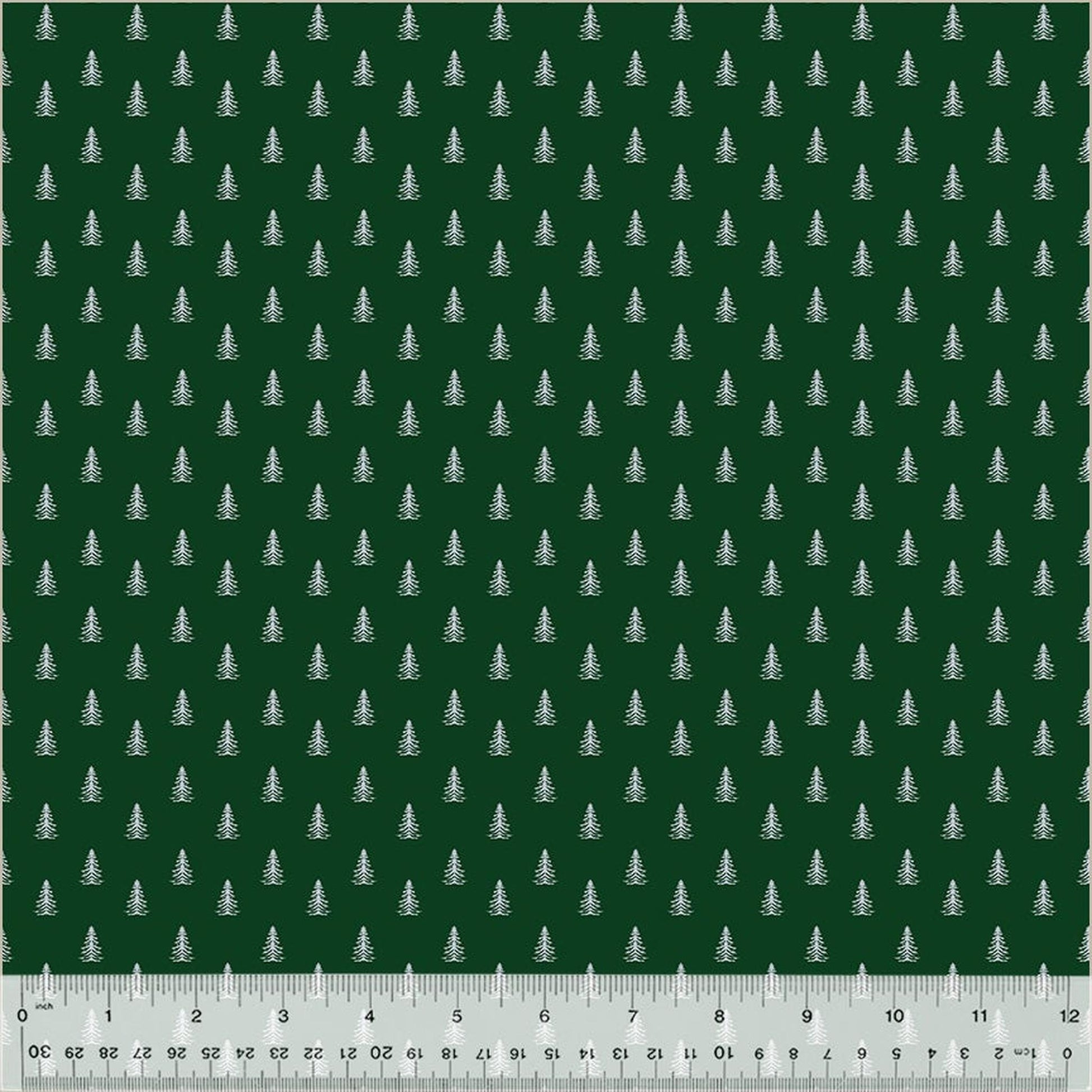 Holiday Twinkle by Whistler Studios Pine Trees: Dark Green/Silver