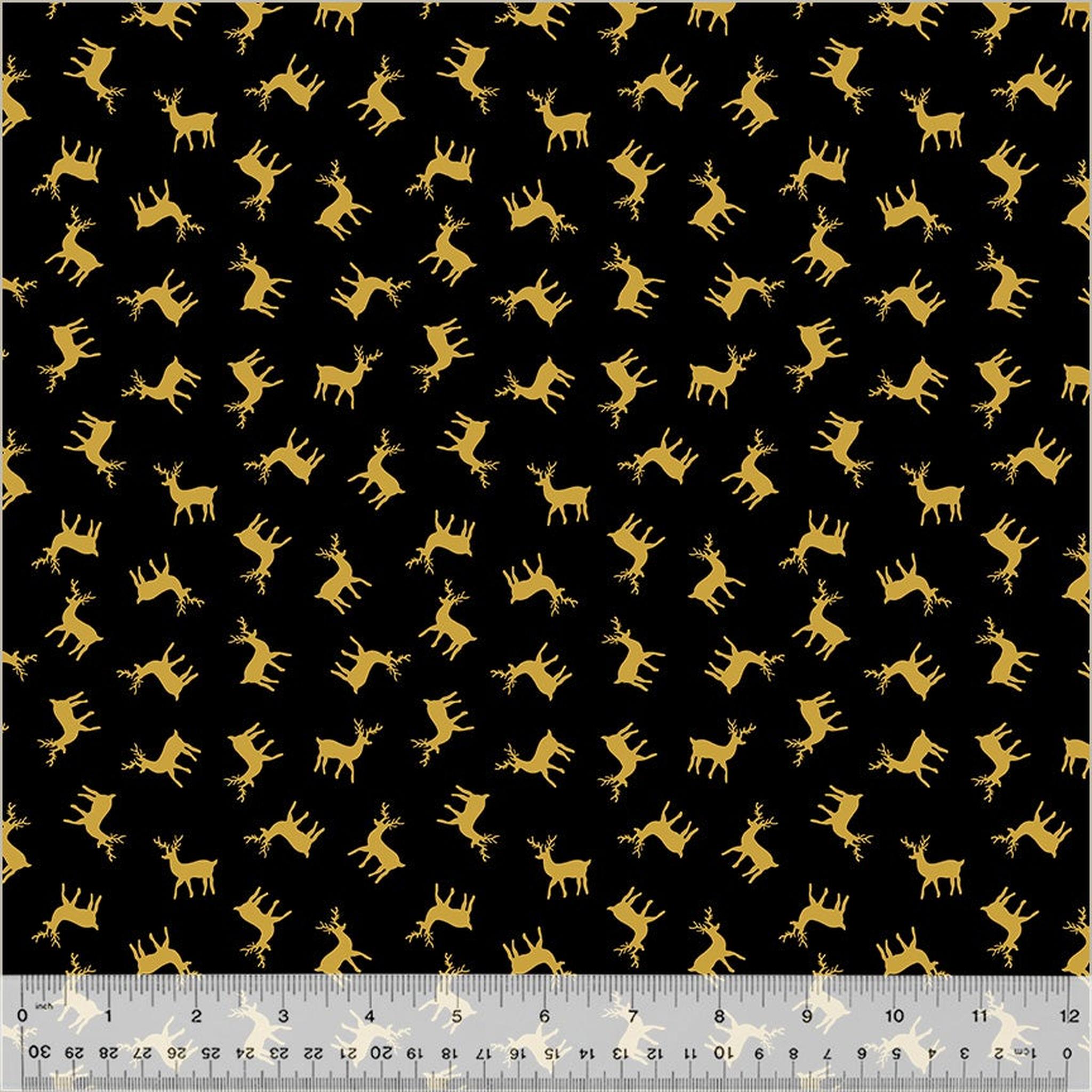 Holiday Twinkle by Whistler Studios Reindeer: Black/Gold