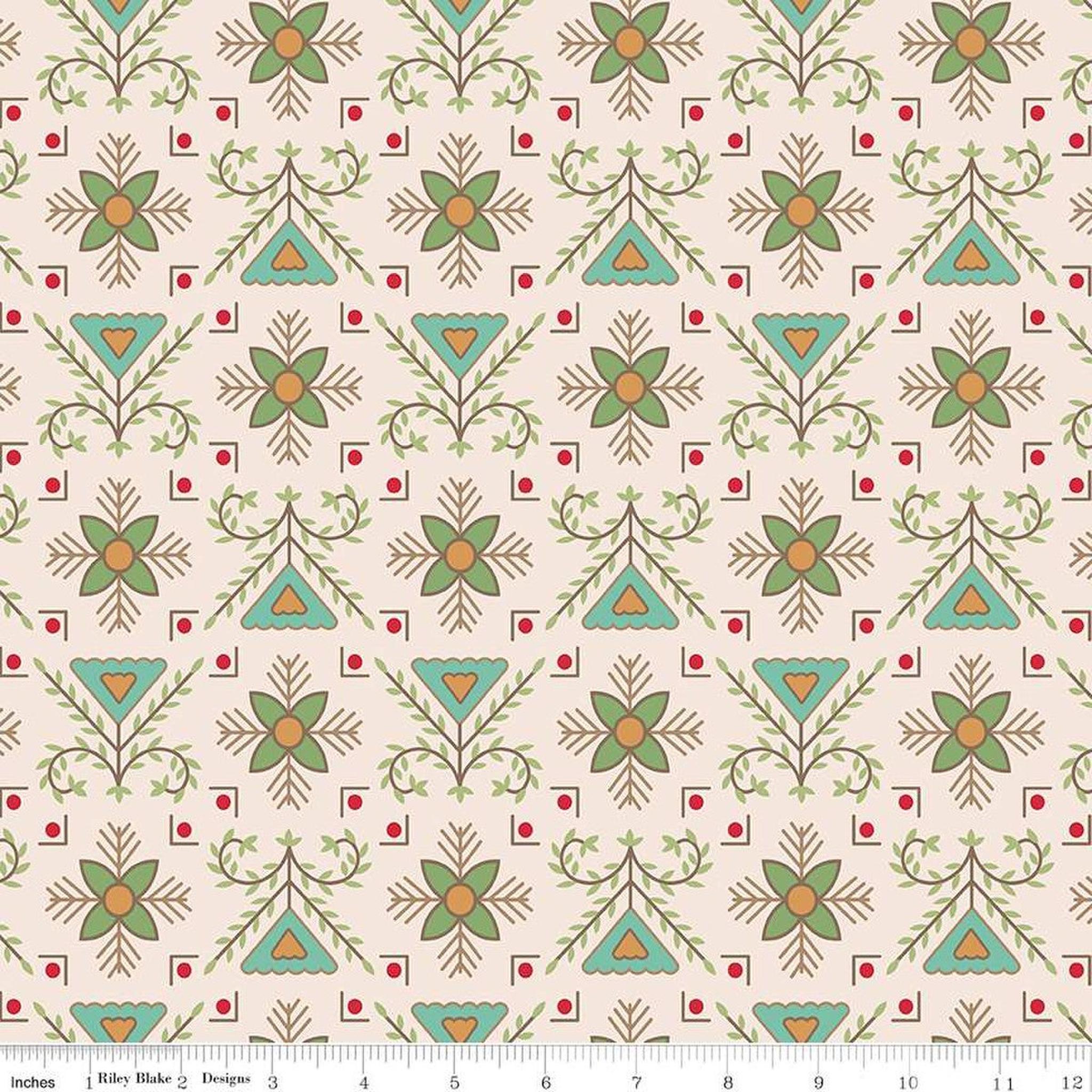 Home Town Holiday Wideback by Lori Holt - Basil