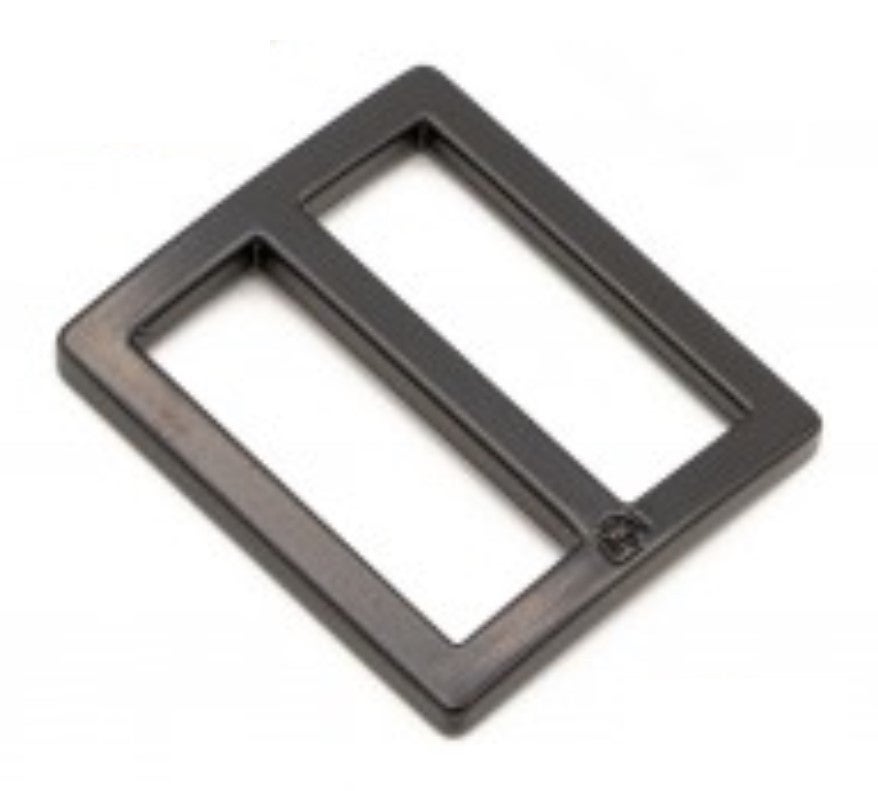 Hardware: Widemouth Rectangular Slider 1" Slider (2) - Black Metal