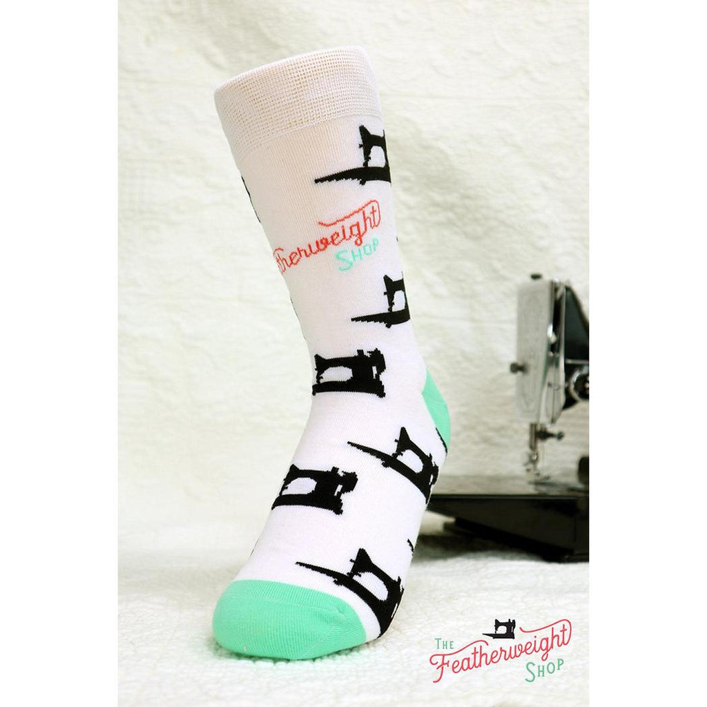 Quilt Socks, Black Singer Featherweights - Featherweight Shop Design