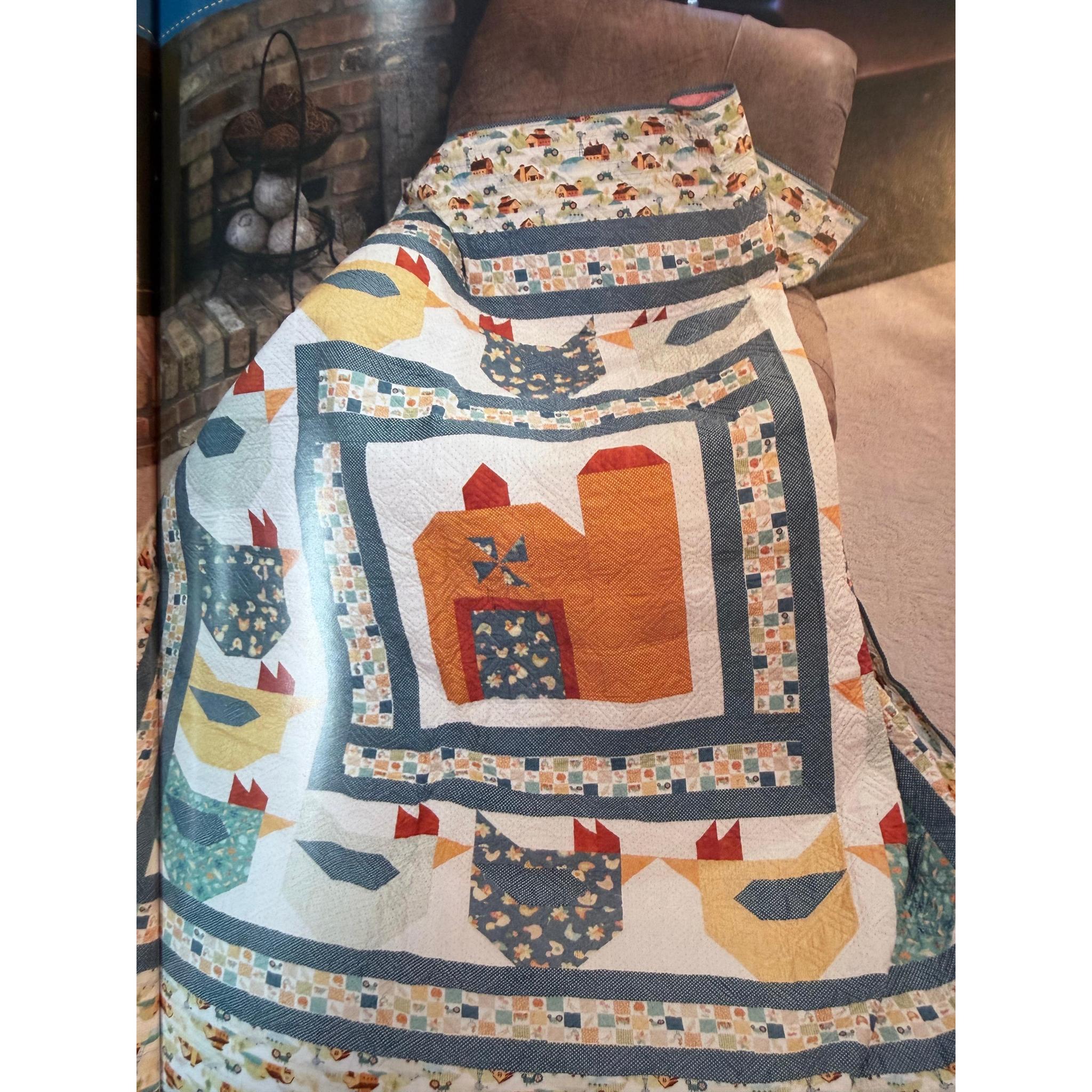 Kit: Chicken Farm Quilt Kit 90 1/2" x 90 1/2"