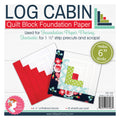 Log Cabin Foundation Paper Piecing Pad - 6" Finished Block Size