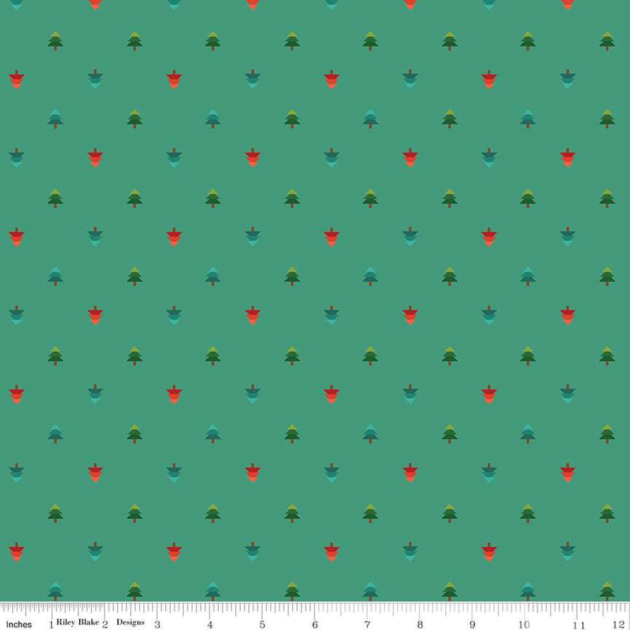 In From the Cold by Heather Peterson Trees: Teal