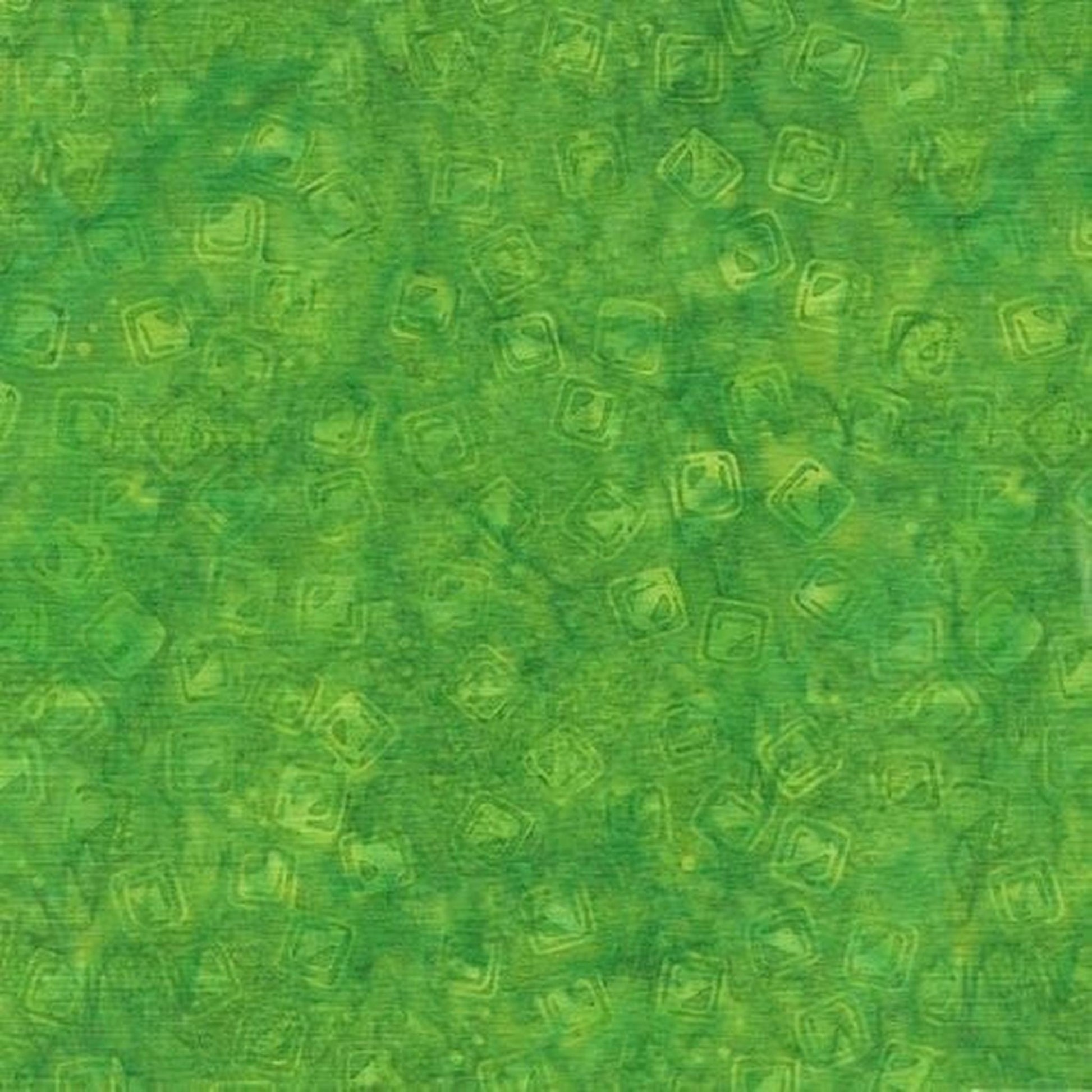 Island Batik - Cubes - Green Frog
