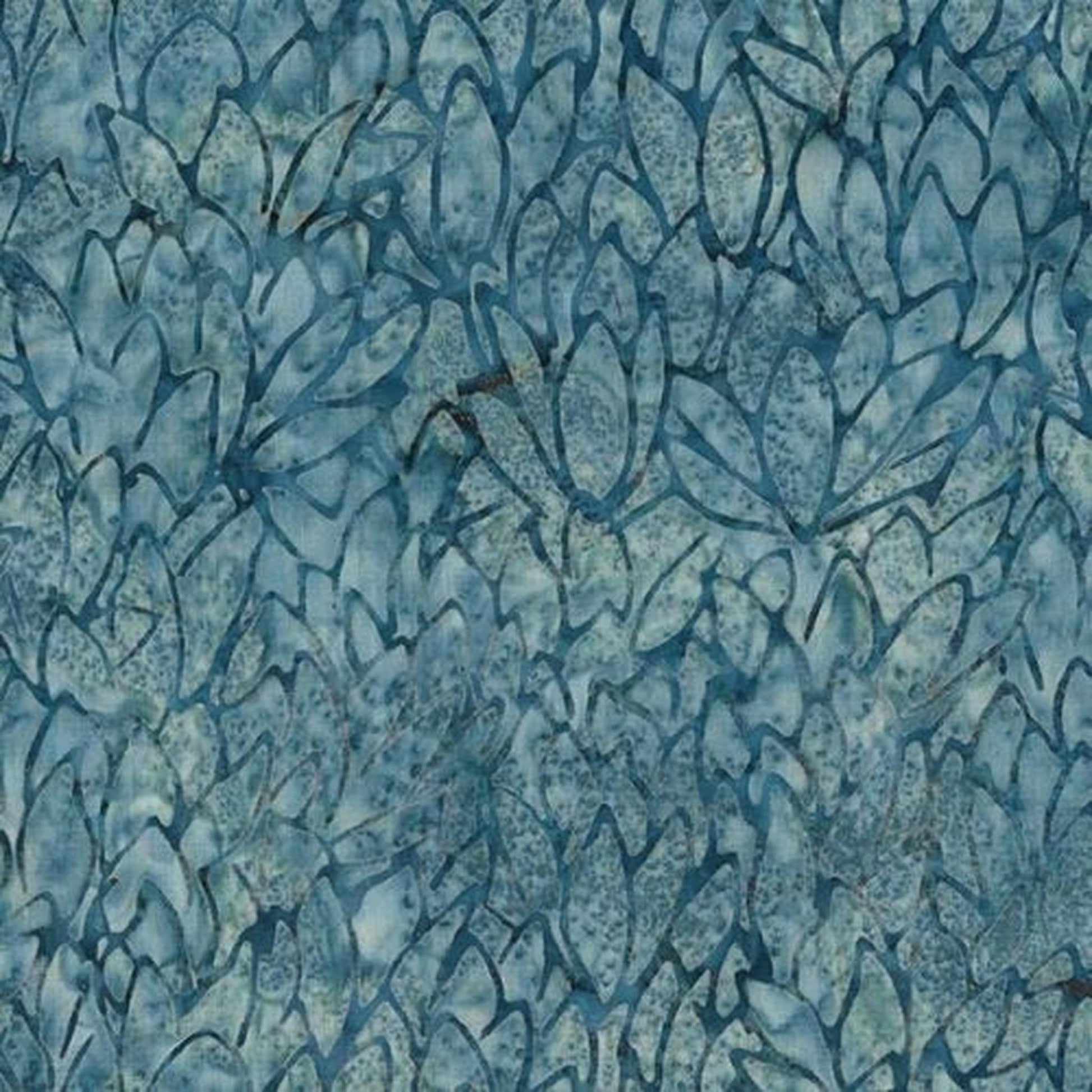 Island Batik - Flowers-Blue Shark