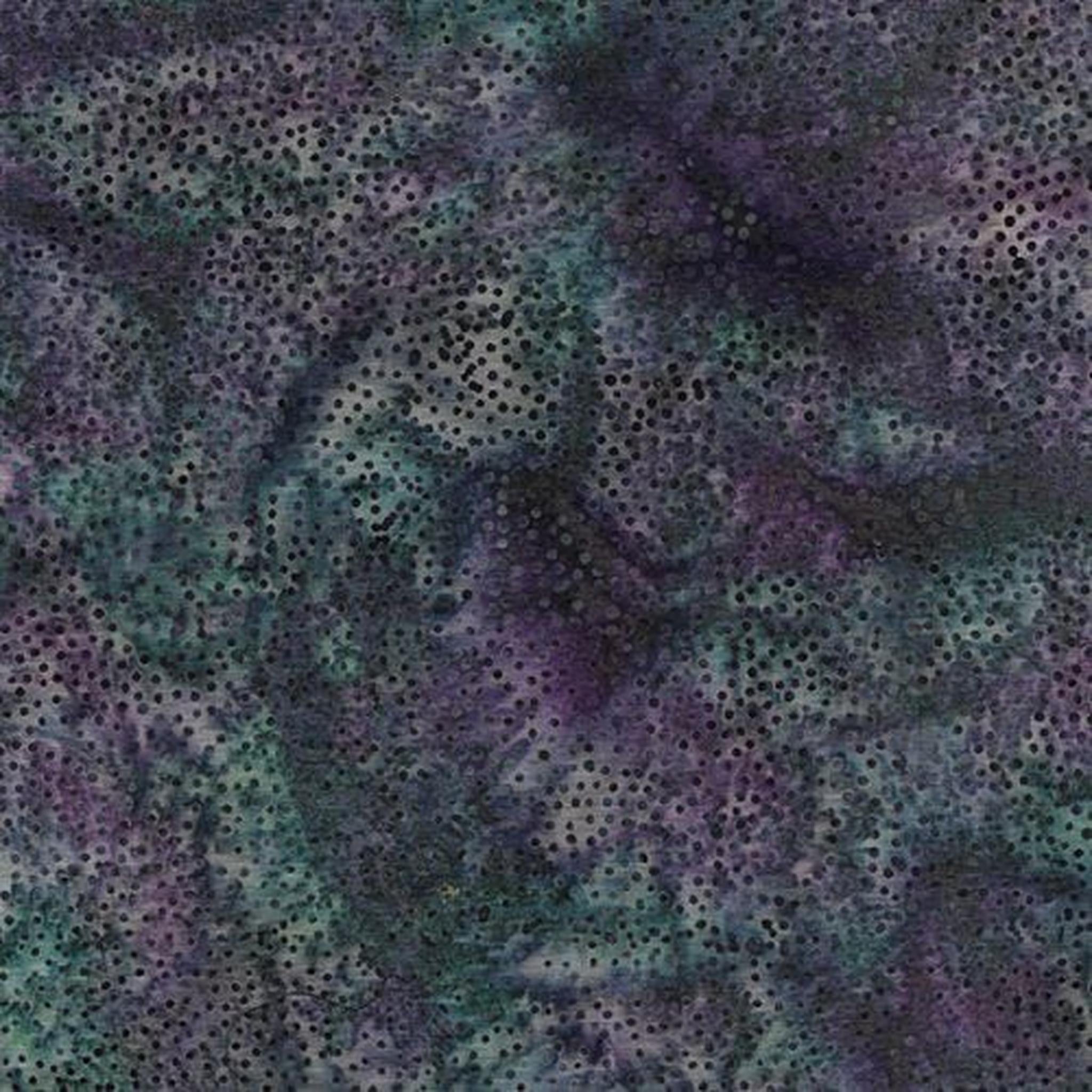 Island Batik - Paisley Dot-Multi Blue Purple