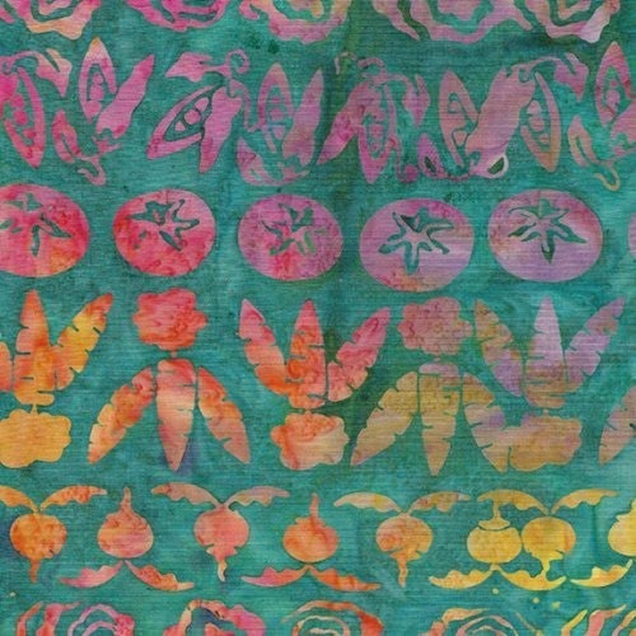 Island Batik - Vegi Garden - Teal