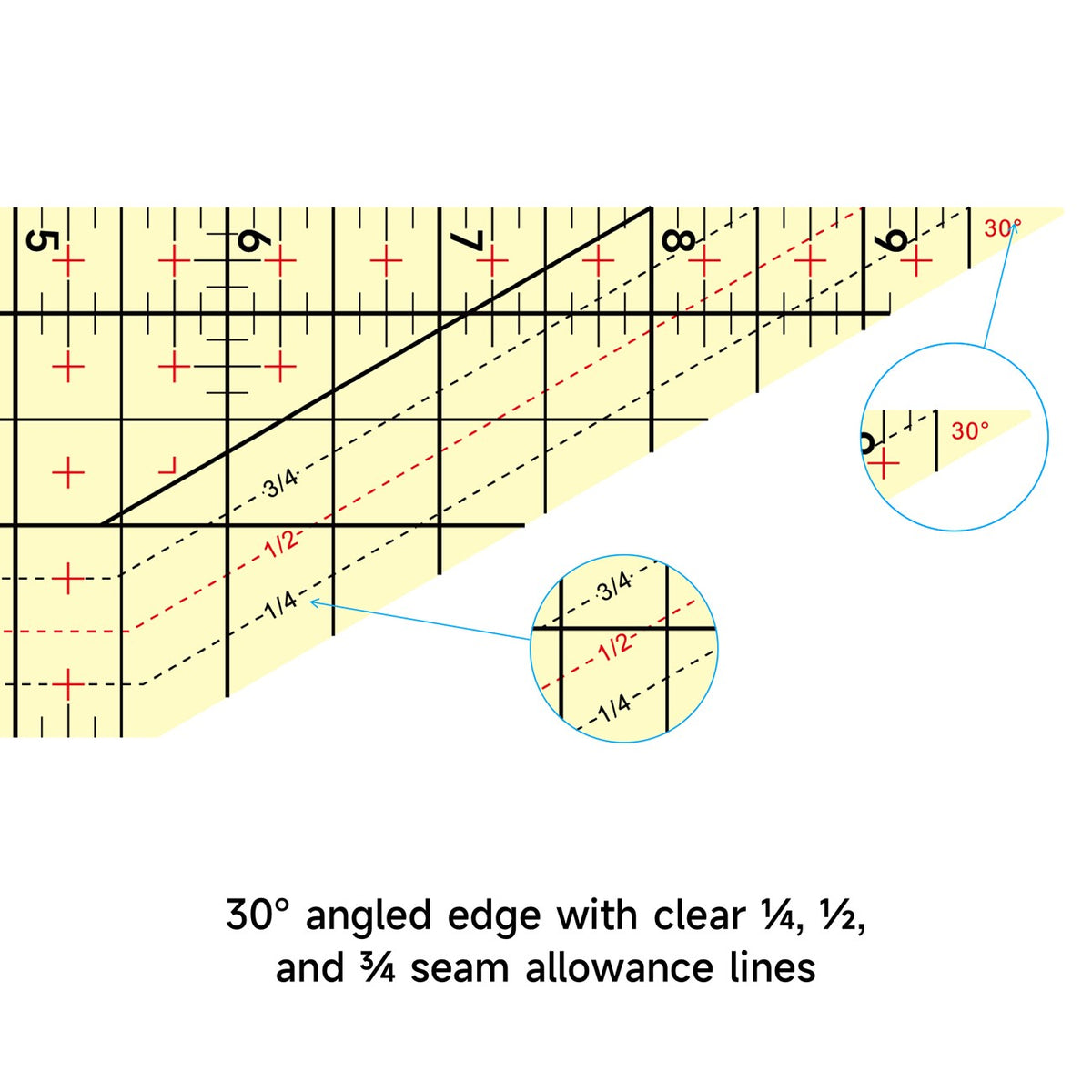Kearing 30° Angled Hot Ironing Ruler (10in x 2.5in)