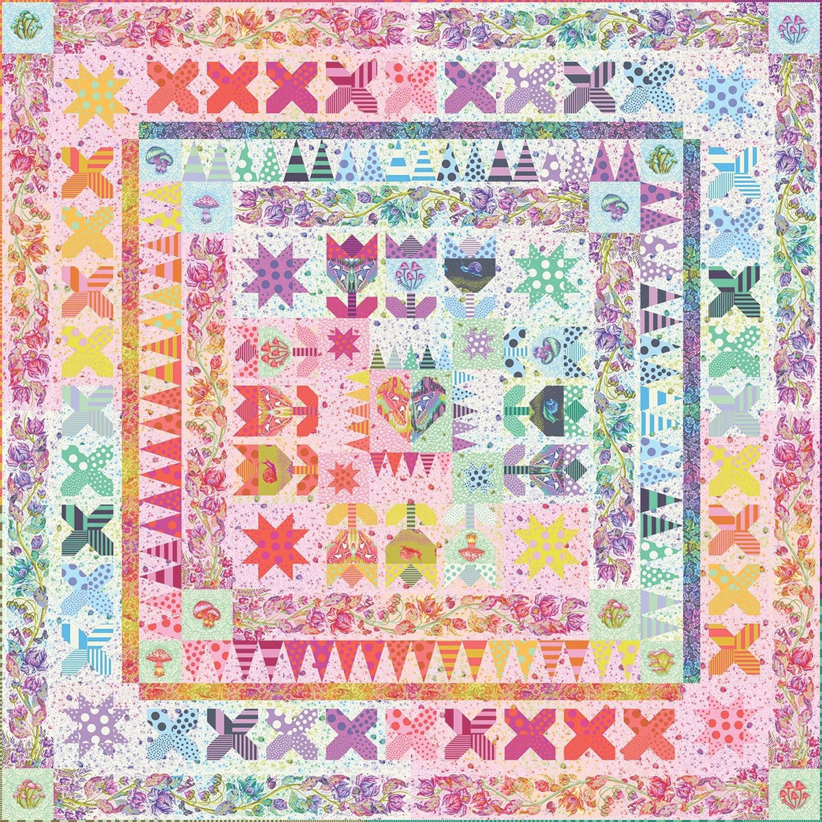 Gardens of the Galaxy Quilt Kit by Tula Pink | 96" x 96"