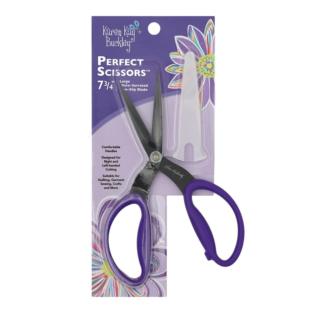 Karen Buckley 7-3/4in Large Micro-Serrated Non-Slip Scissors w/Protective Cover