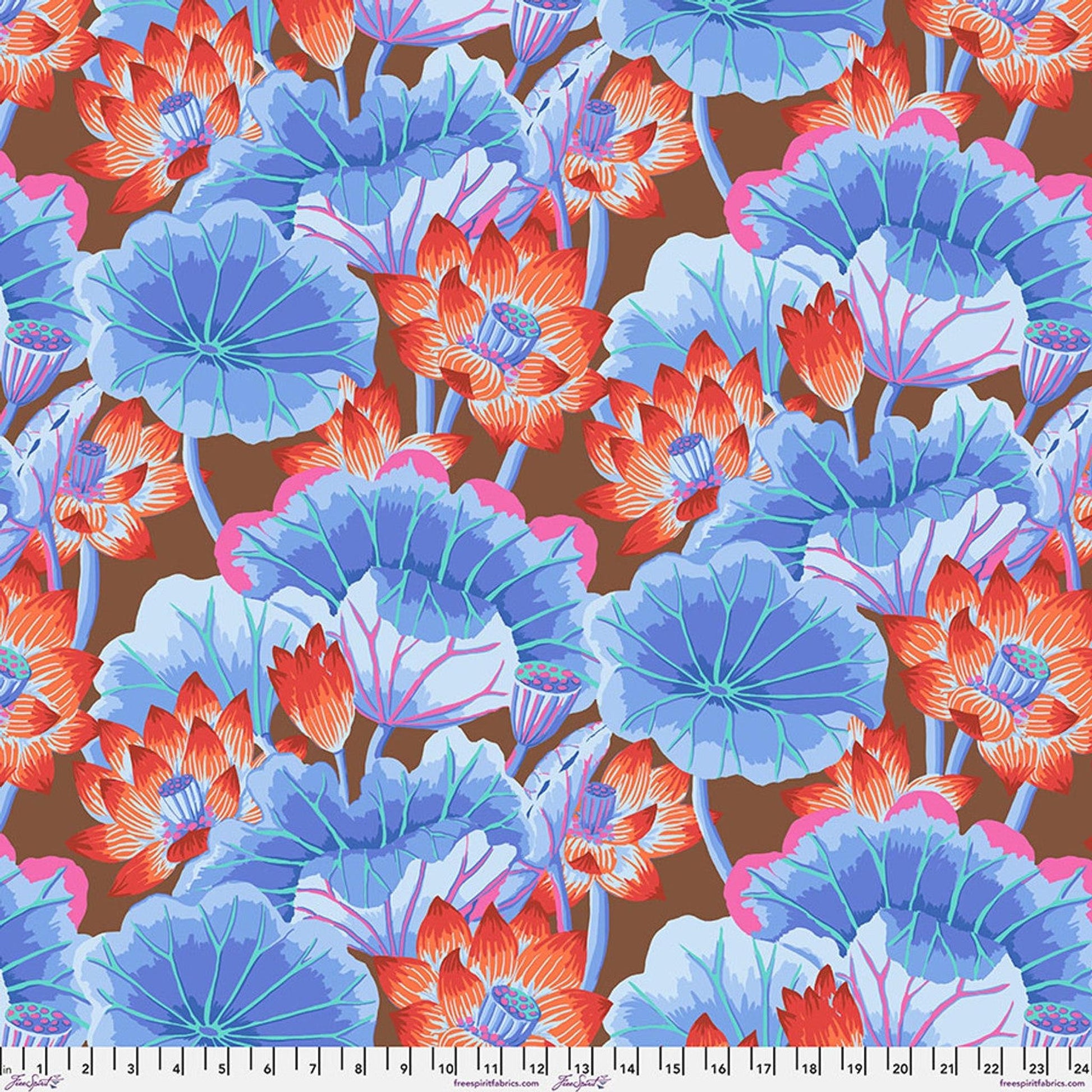 Kaffe Fassett August Collective - Lake Blossoms - Brown
