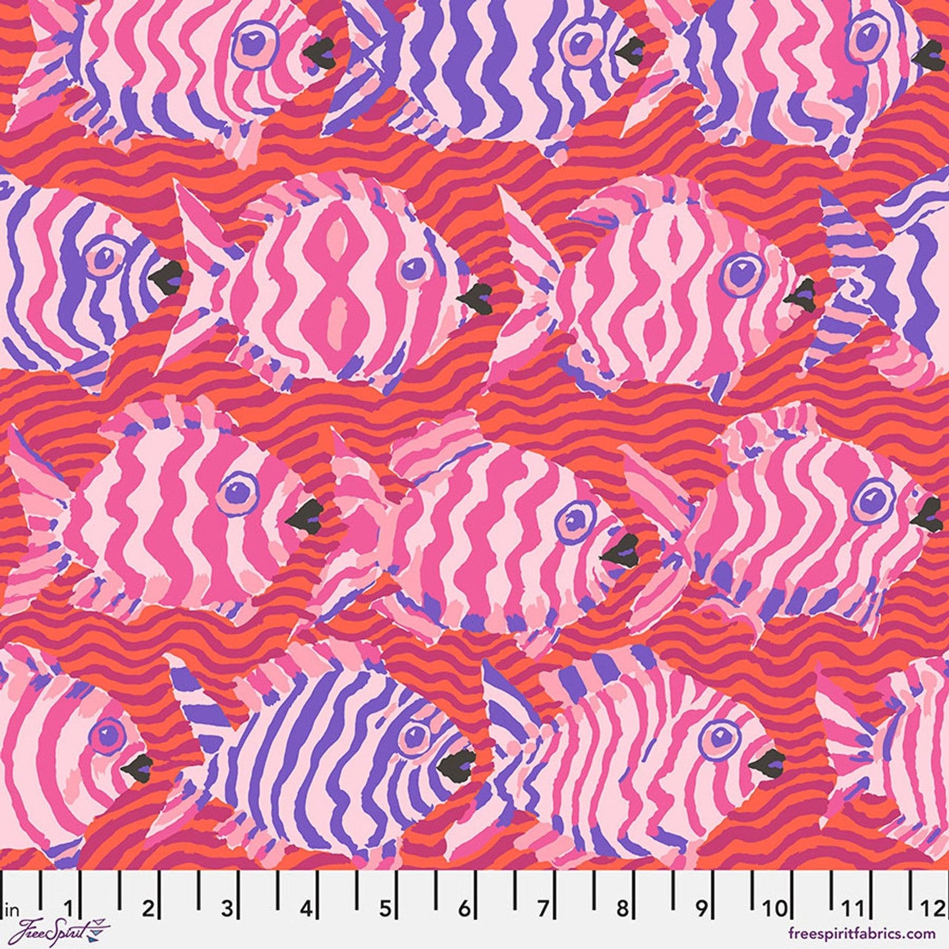 Kaffe Fassett August Collective - Minnows - Red