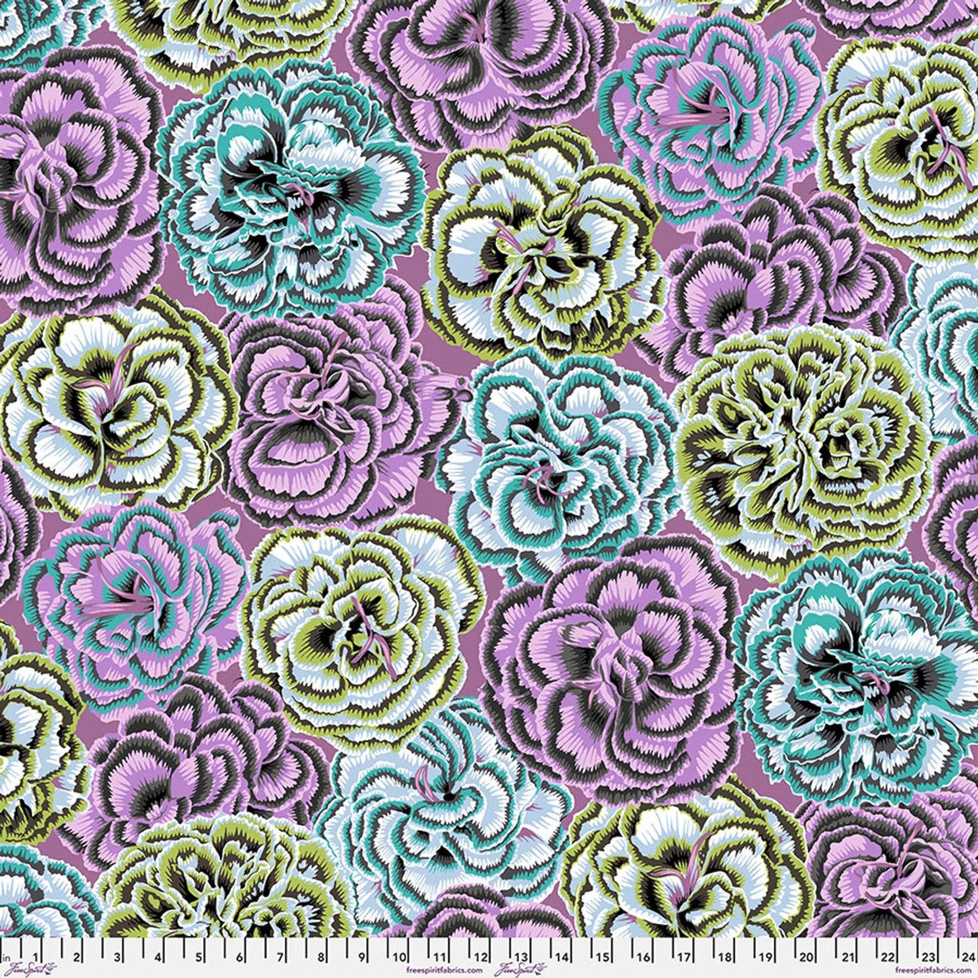 Kaffe Fassett August Collective - Picotee Carnations - Contrast