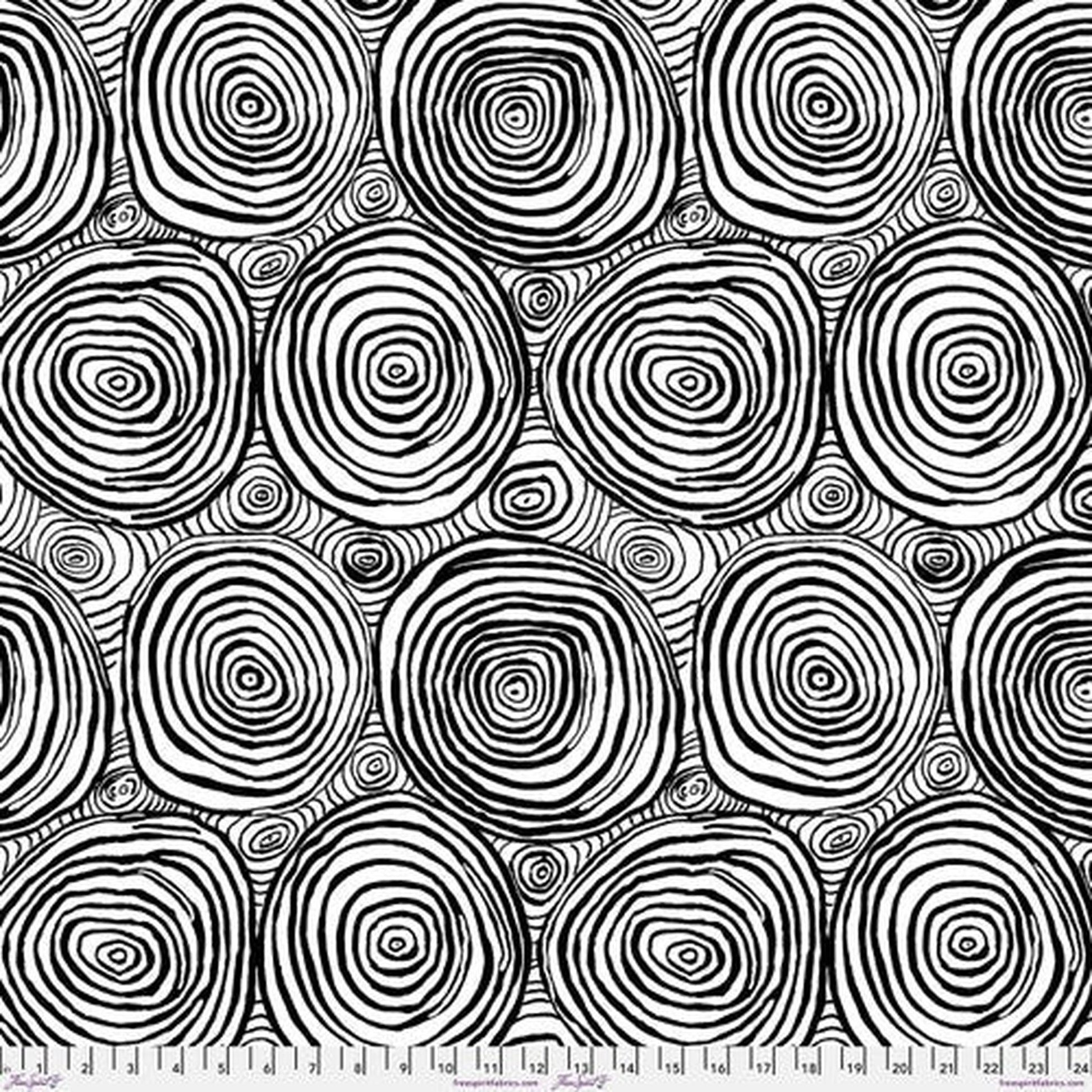 Kaffe Fassett Collective 108" Onion Rings Black Fabric