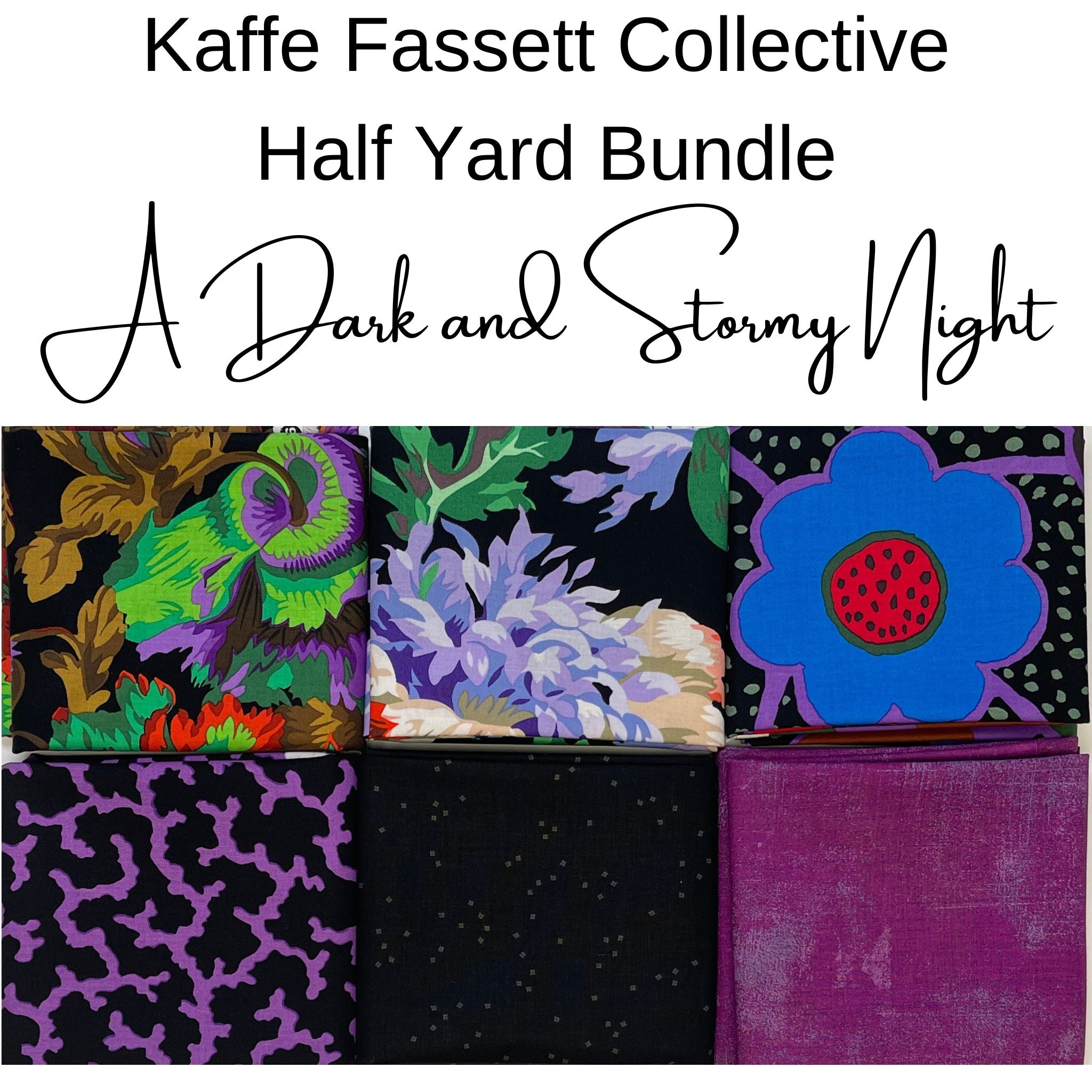 Kaffe Half Yard Bundle - A Dark and Stormy Night
