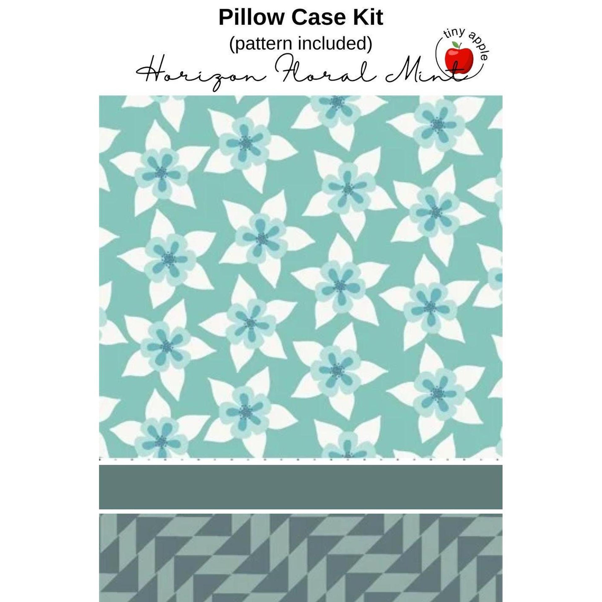 Kit: Burrito Pillowcase - Floral Mint (pattern included)