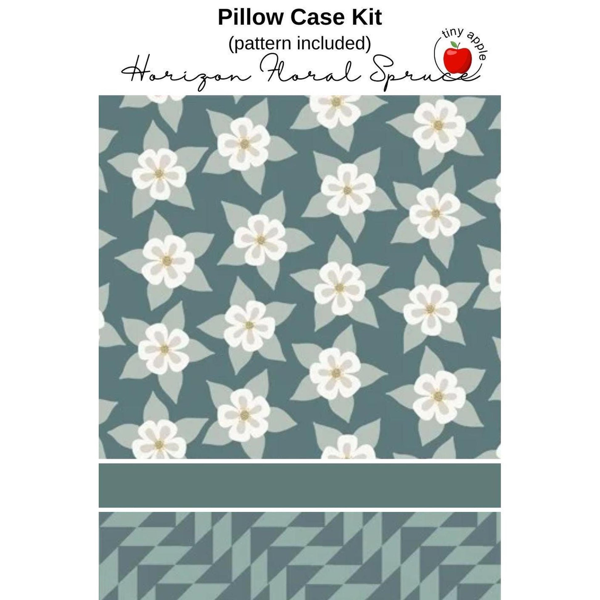 Kit: Burrito Pillowcase - Floral Spruce (pattern included)