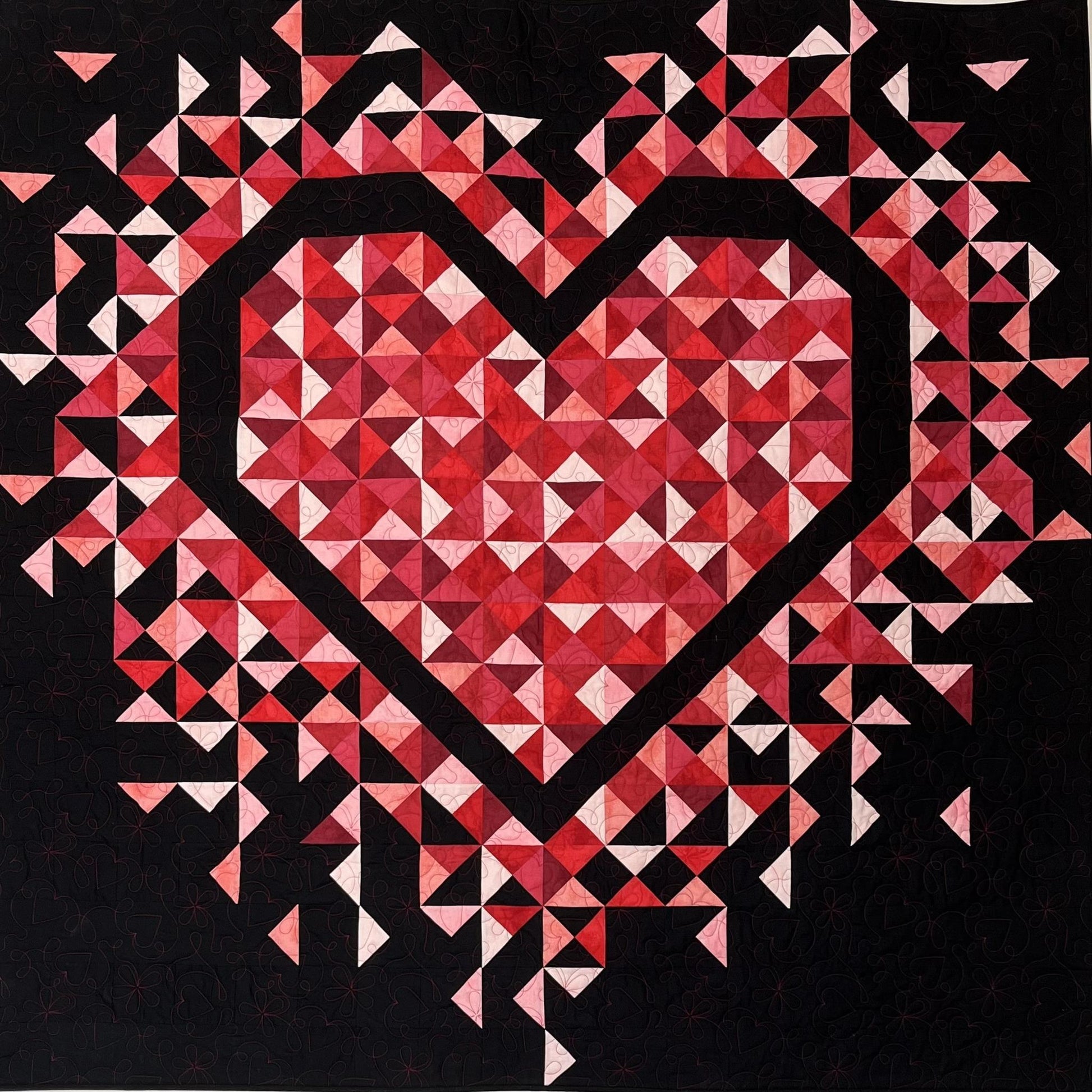 Kit: Exploding Heart Quilt - Riley Blake Shabby