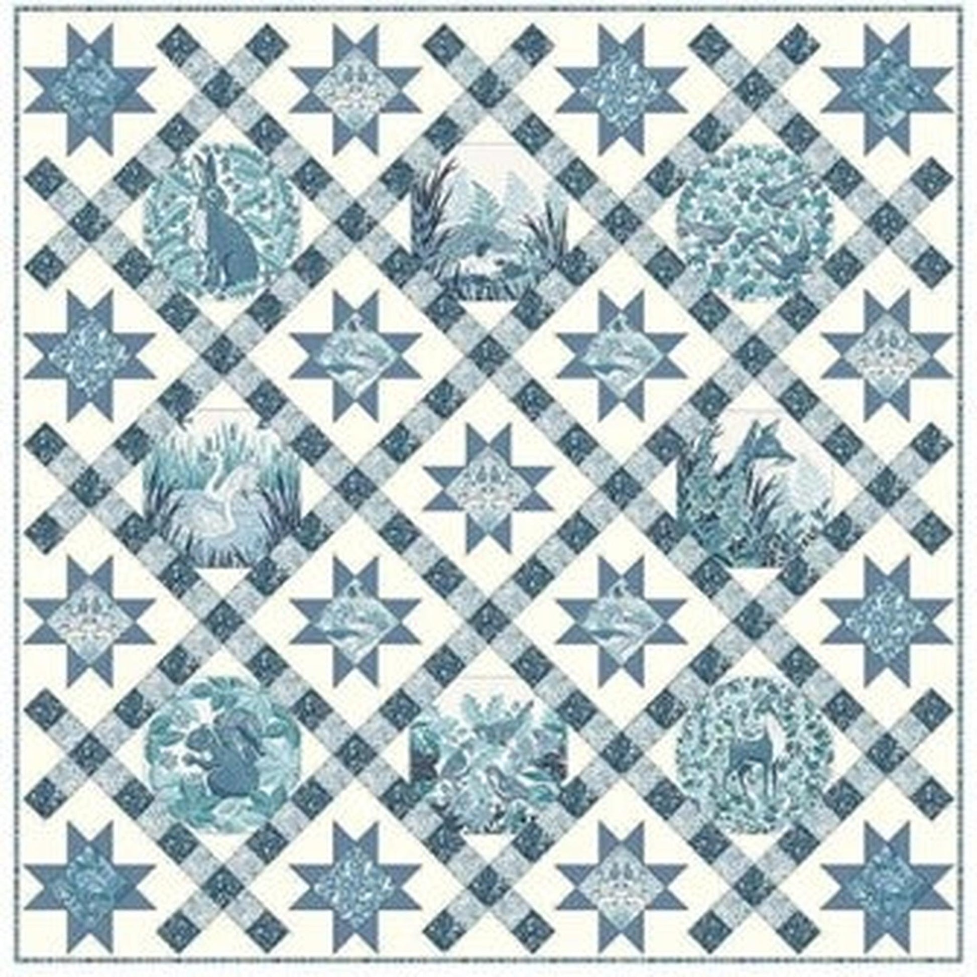 Kit: Foxwood Quilt - Blue