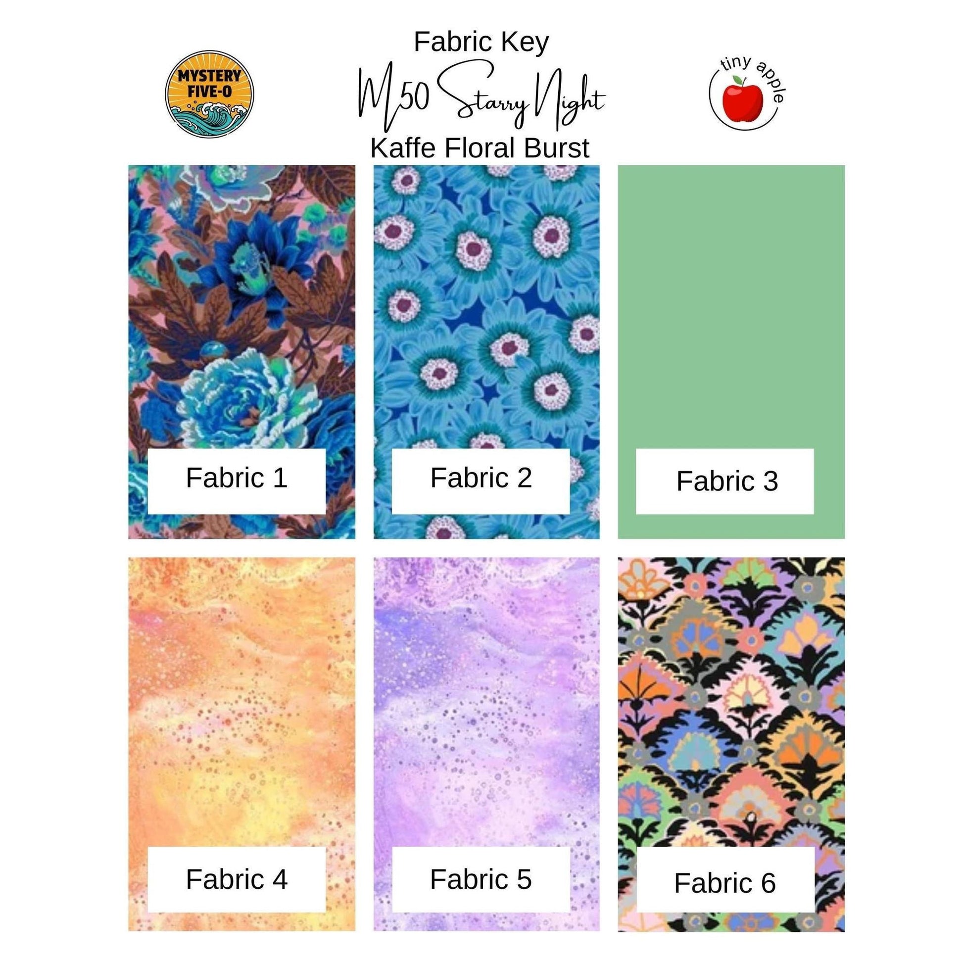 Kit: M50 Starry Night | Kaffe Floral Burst (Pattern Included)
