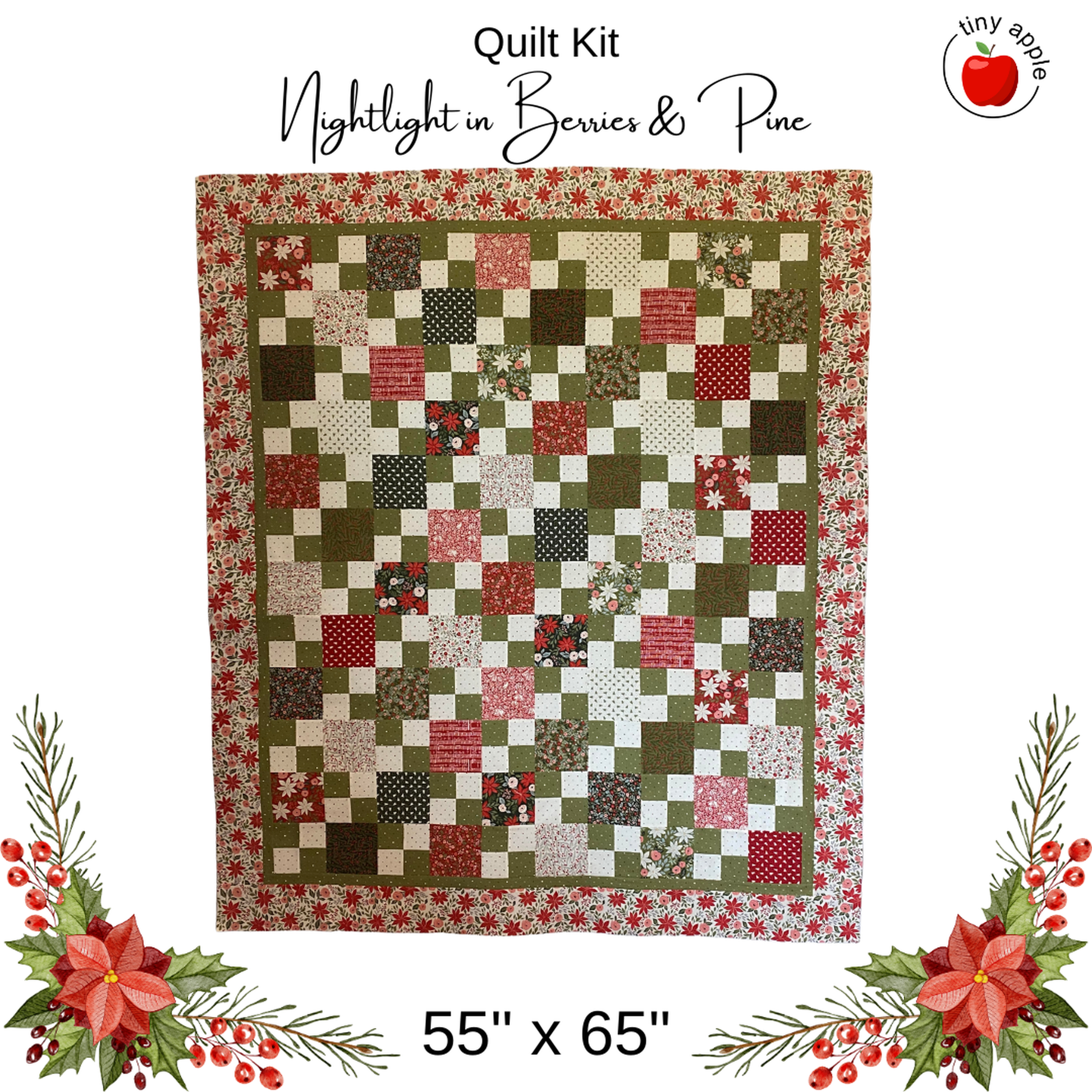 Kit: Night Light - Berry and Pine 55" x 65"