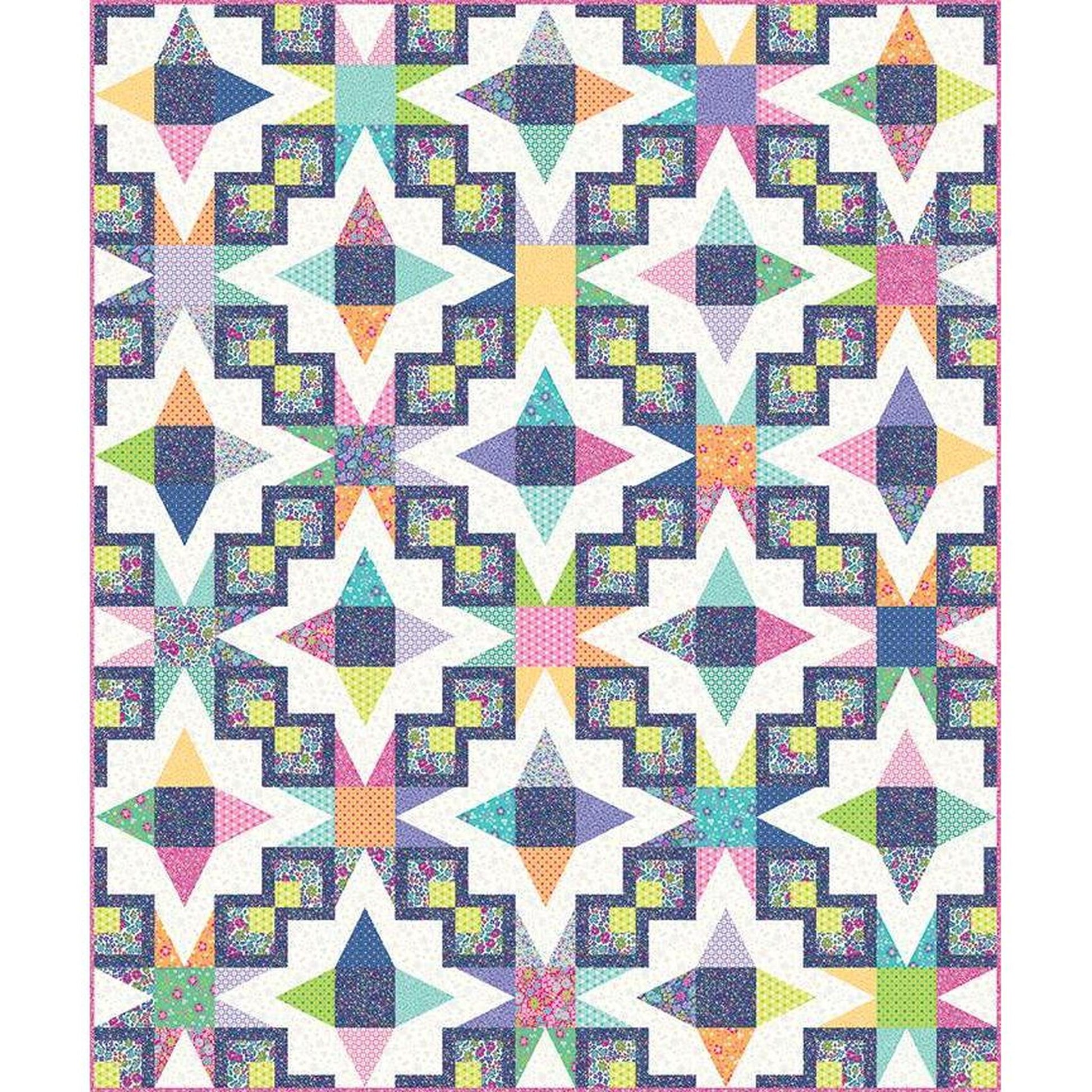 Kit: Prismatic Compass Quilt 53" x 63 1/2" - Pattern Included