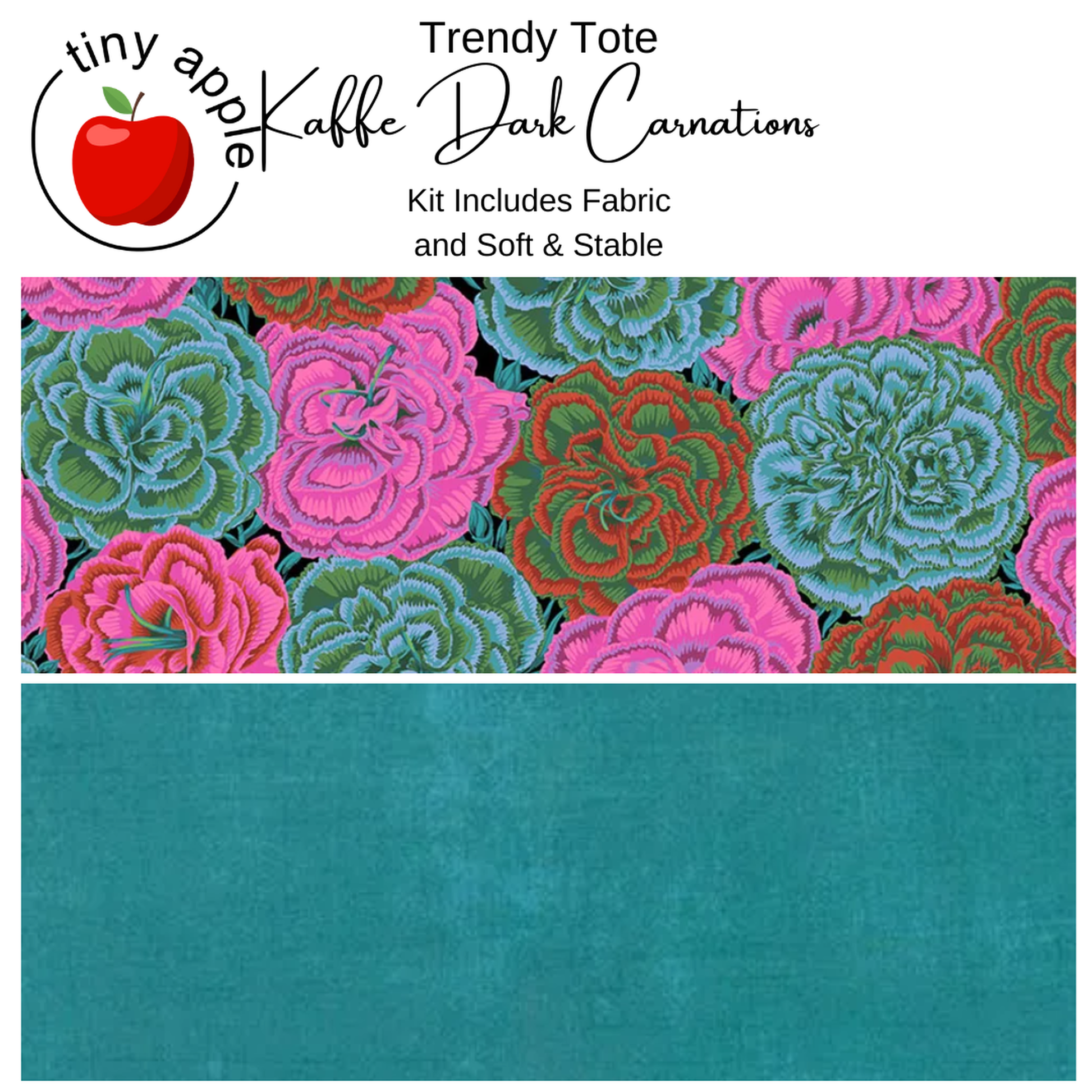 Kit: Trendy Tote in Kaffe (Pattern not included)