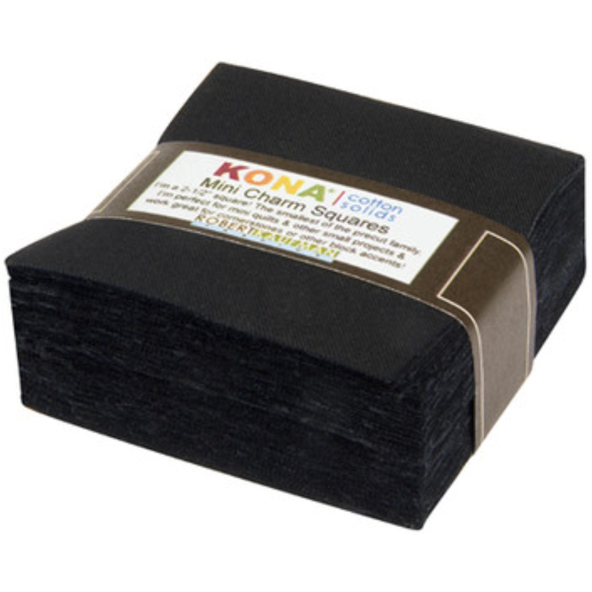 Kona Cotton Black Mini Charm Pack (84 Pieces)