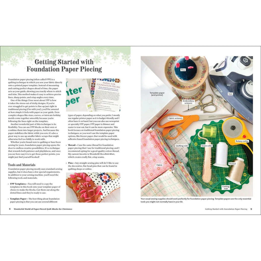 Wonderful World of Paper-Pieced Quilt Blocks for Christmas Book