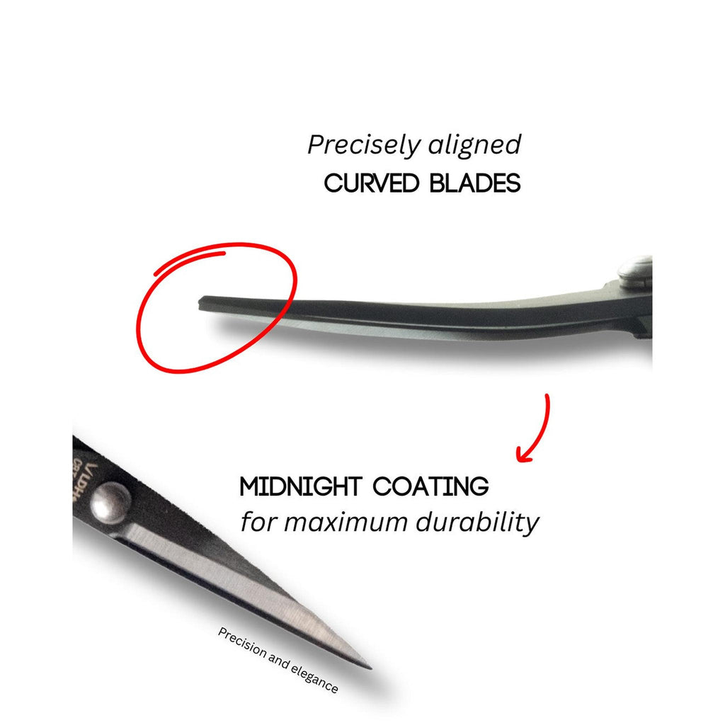 Midnight Edition Curved Blade Scissors by LDH Scissors