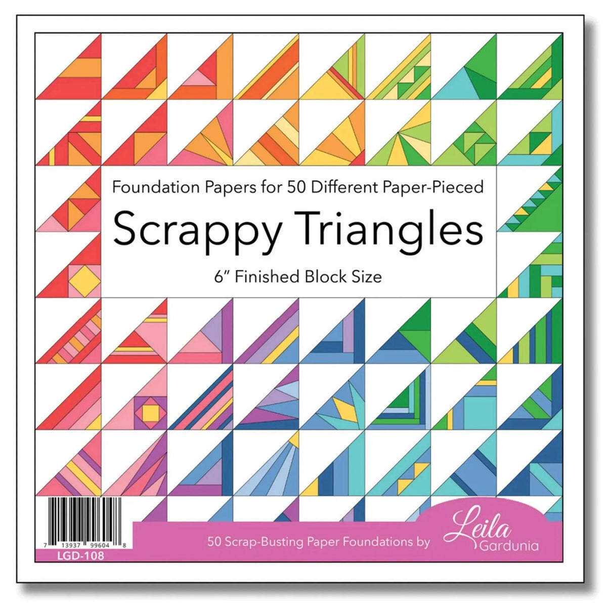 Scrappy Triangle Foundation Paper Piecing Pad - 6" Finished Block Size