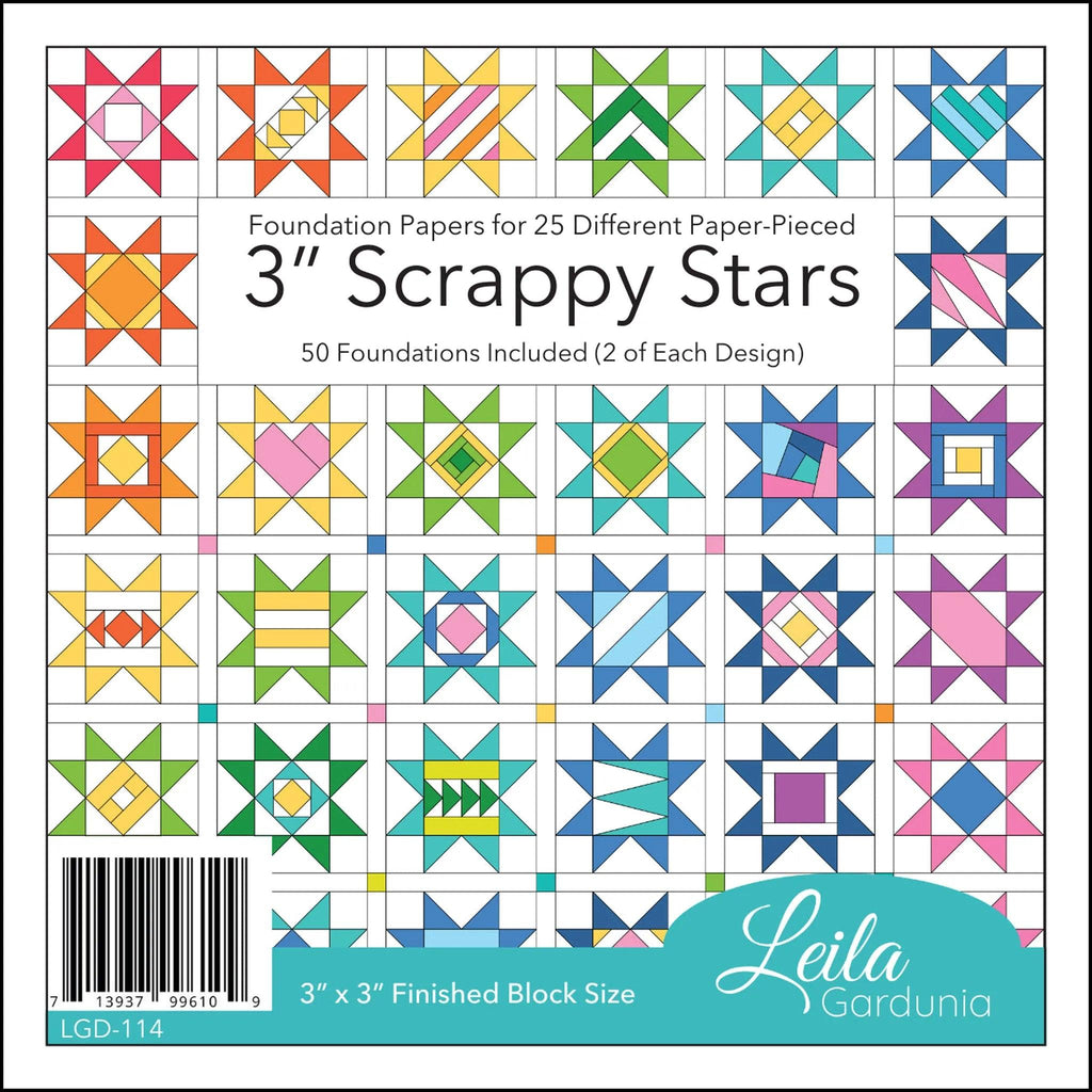 Scrappy Stars Foundation Paper Piecing Pad - 3" x 3" Finished Size