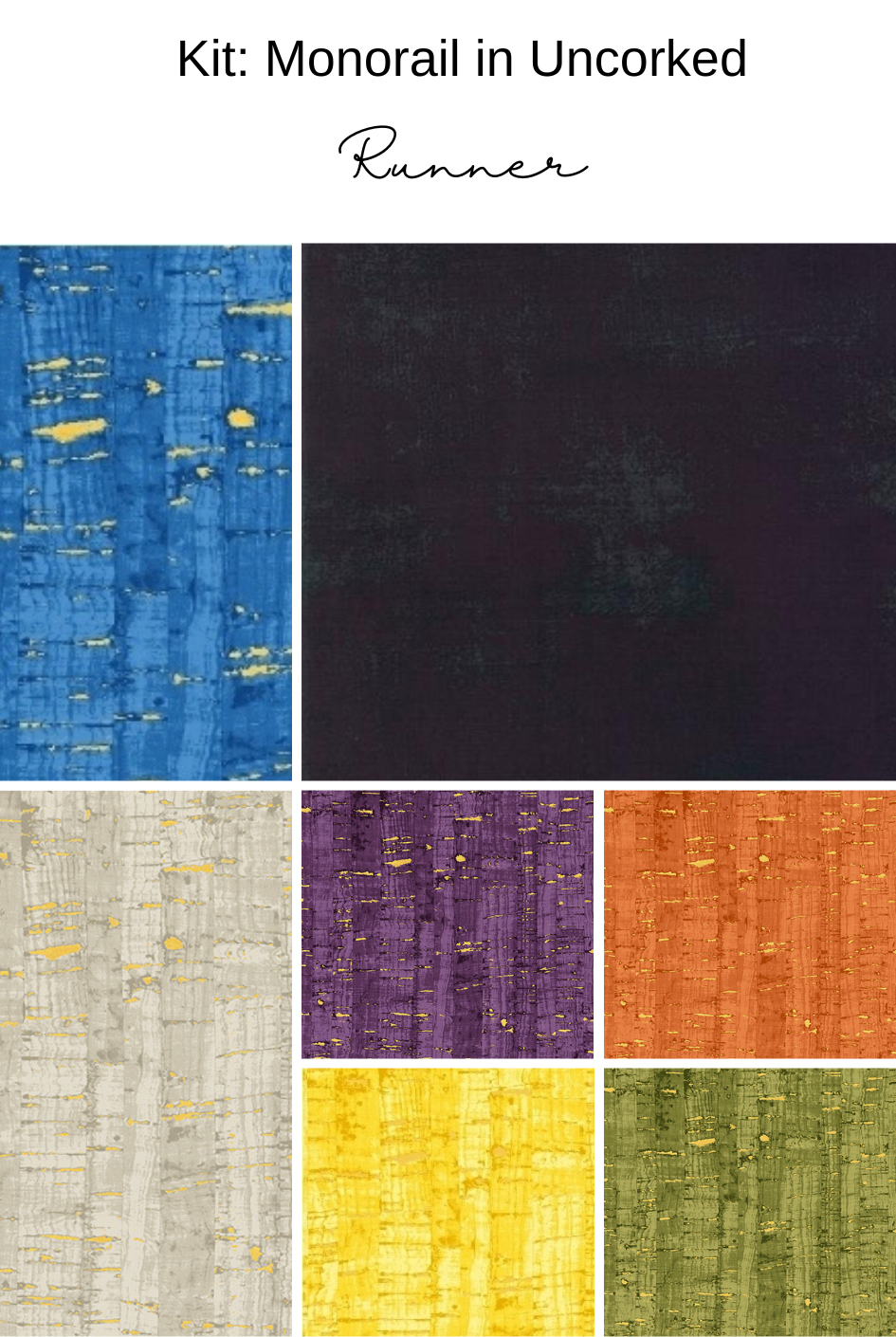 Kit:  Monorail Table Runner in Uncorked (pattern not included)