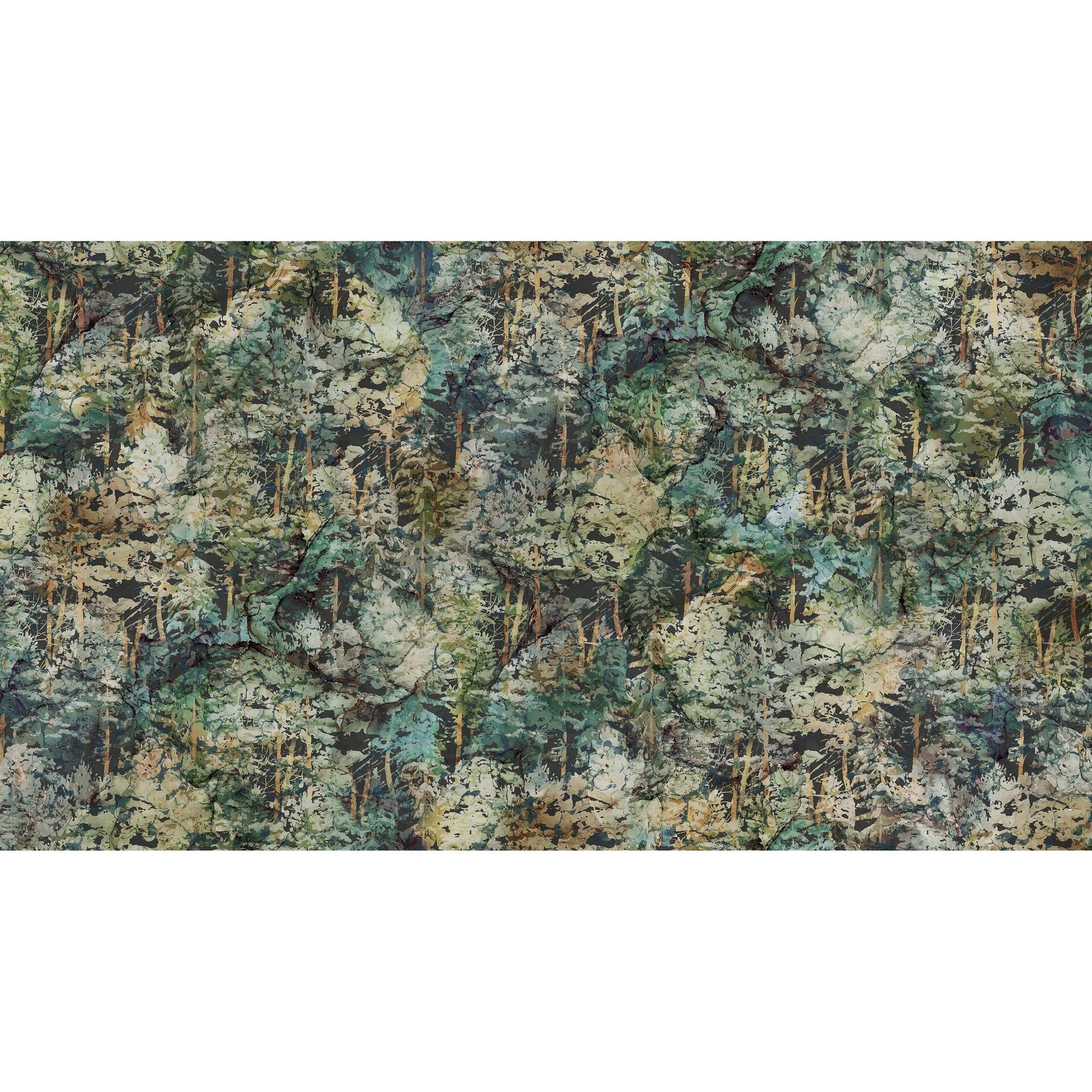 Lone Wolf by Deborah Edwards - Trees - Teal Multi