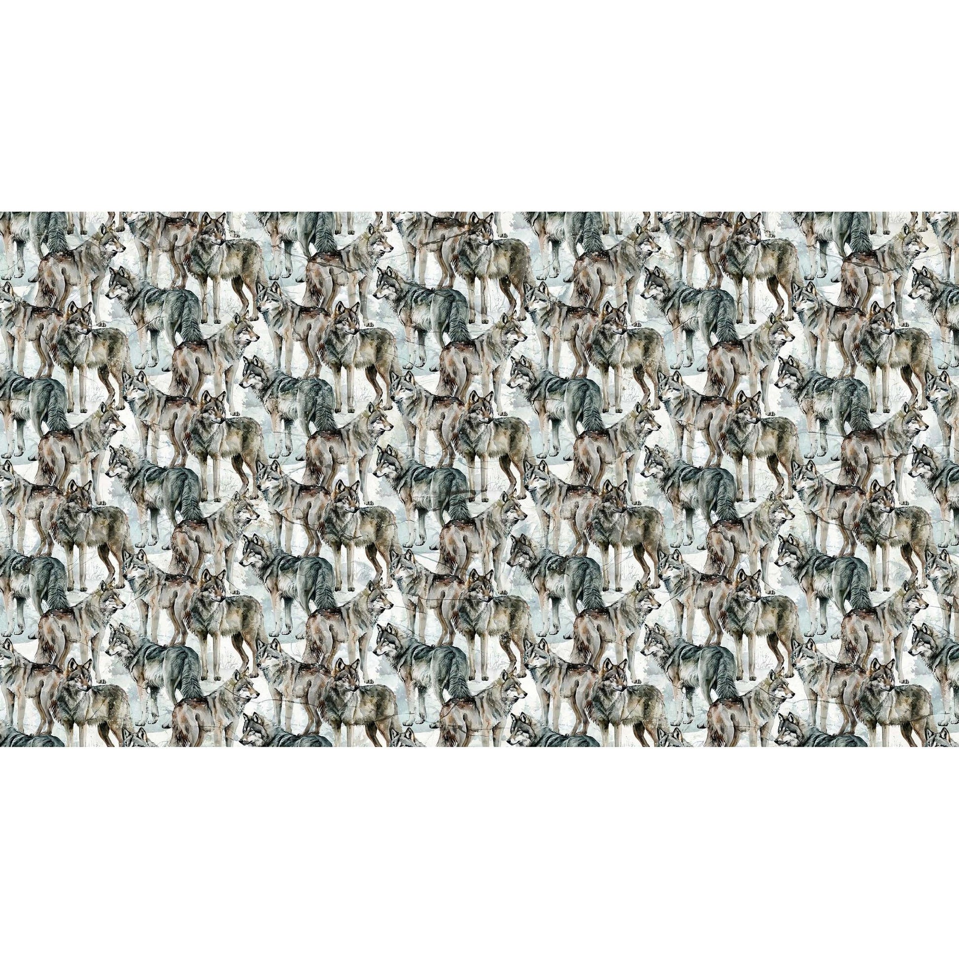 Lone Wolf by Deborah Edwards - Wolves - Blue/Gray