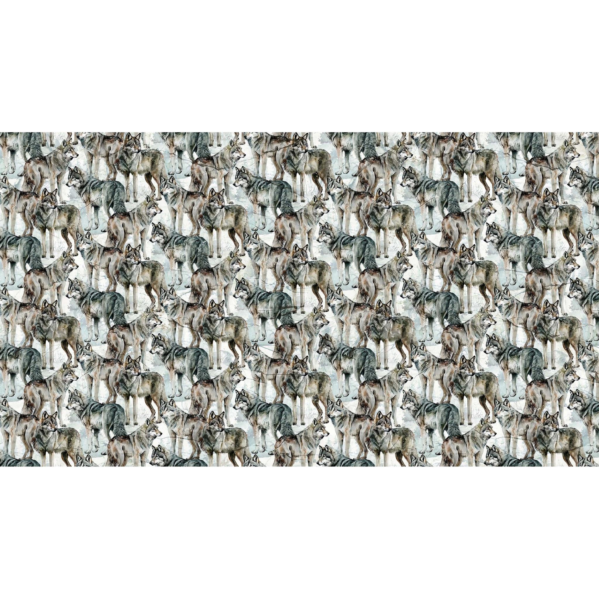 Lone Wolf by Deborah Edwards - Wolves - Blue/Gray