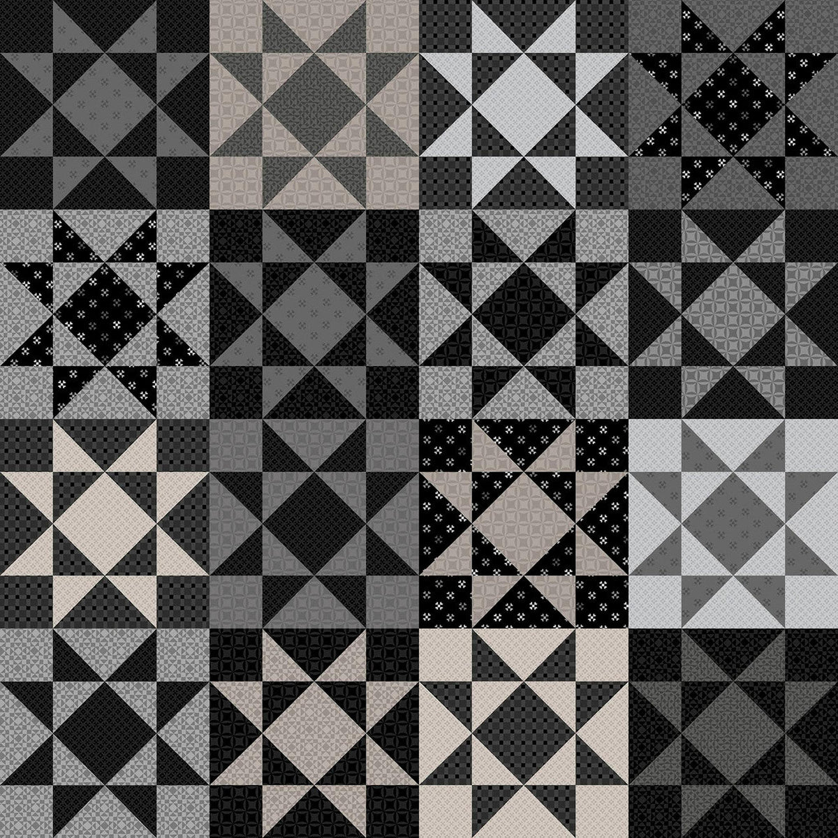 Colorblock Party Neutrals 108" Wide - Twinkle - Black