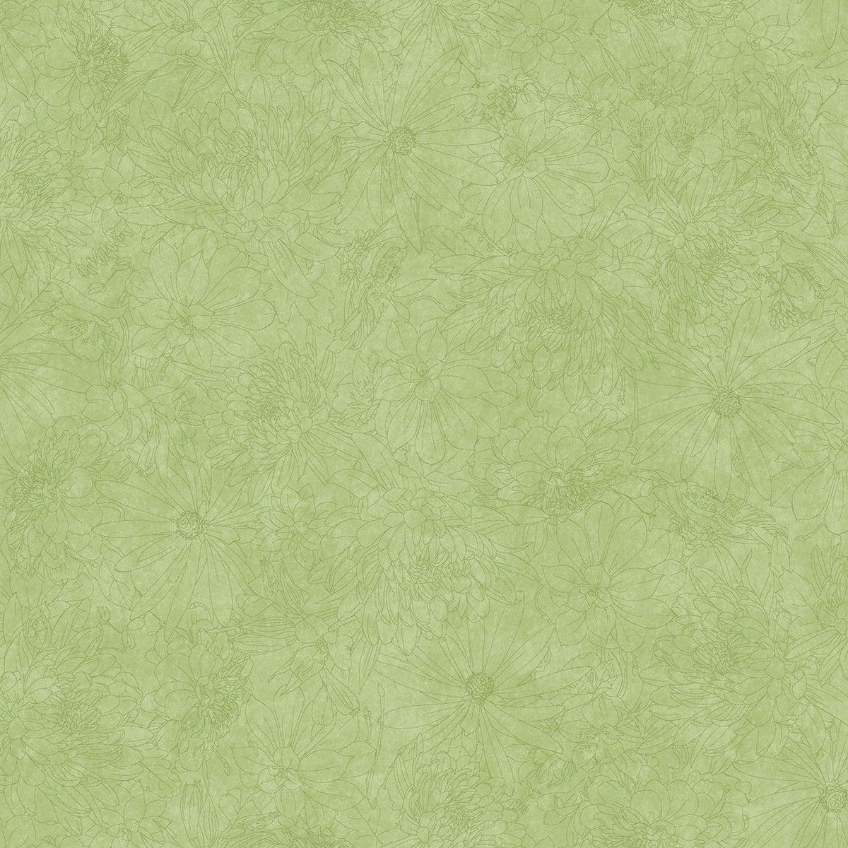 Fine Line Floral 108" Wide - Green