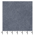 Fine Line Floral 108" Wide - Medium Gray