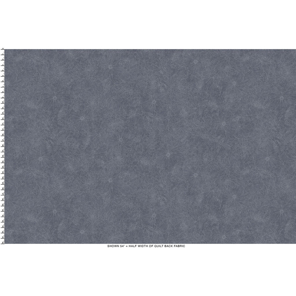 Fine Line Floral 108" Wide - Medium Gray