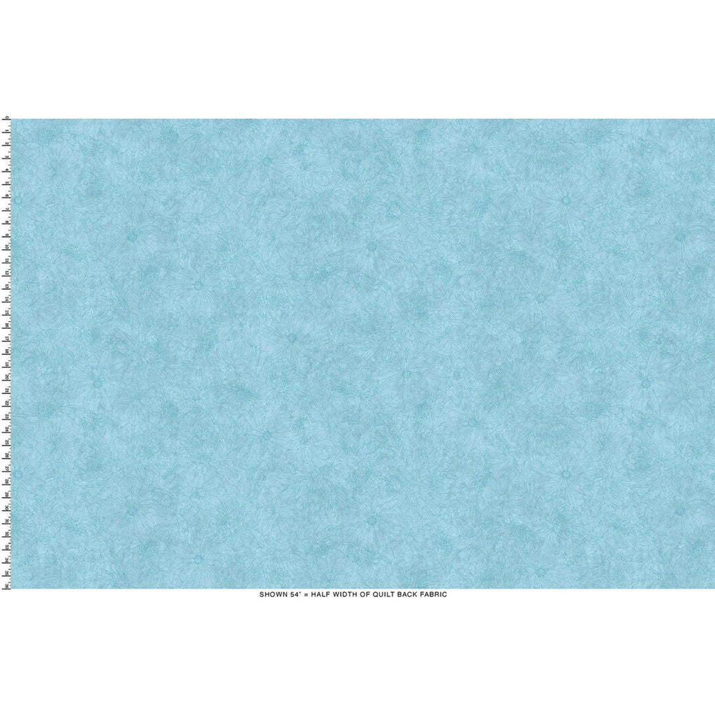 Fine Line Floral 108" Wide - Soft Aqua
